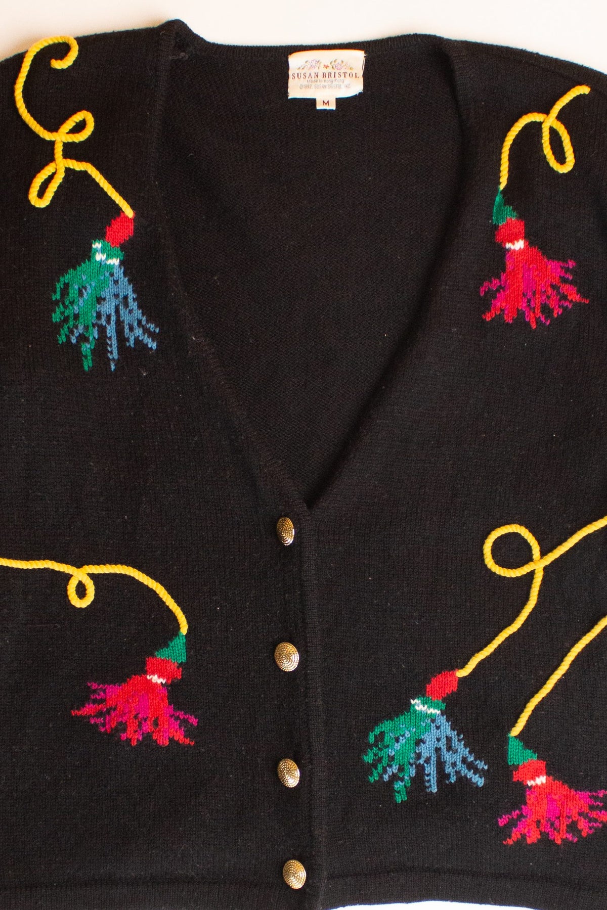 Vintage Cords And Tassels Cardigan Sweater (1990s)
