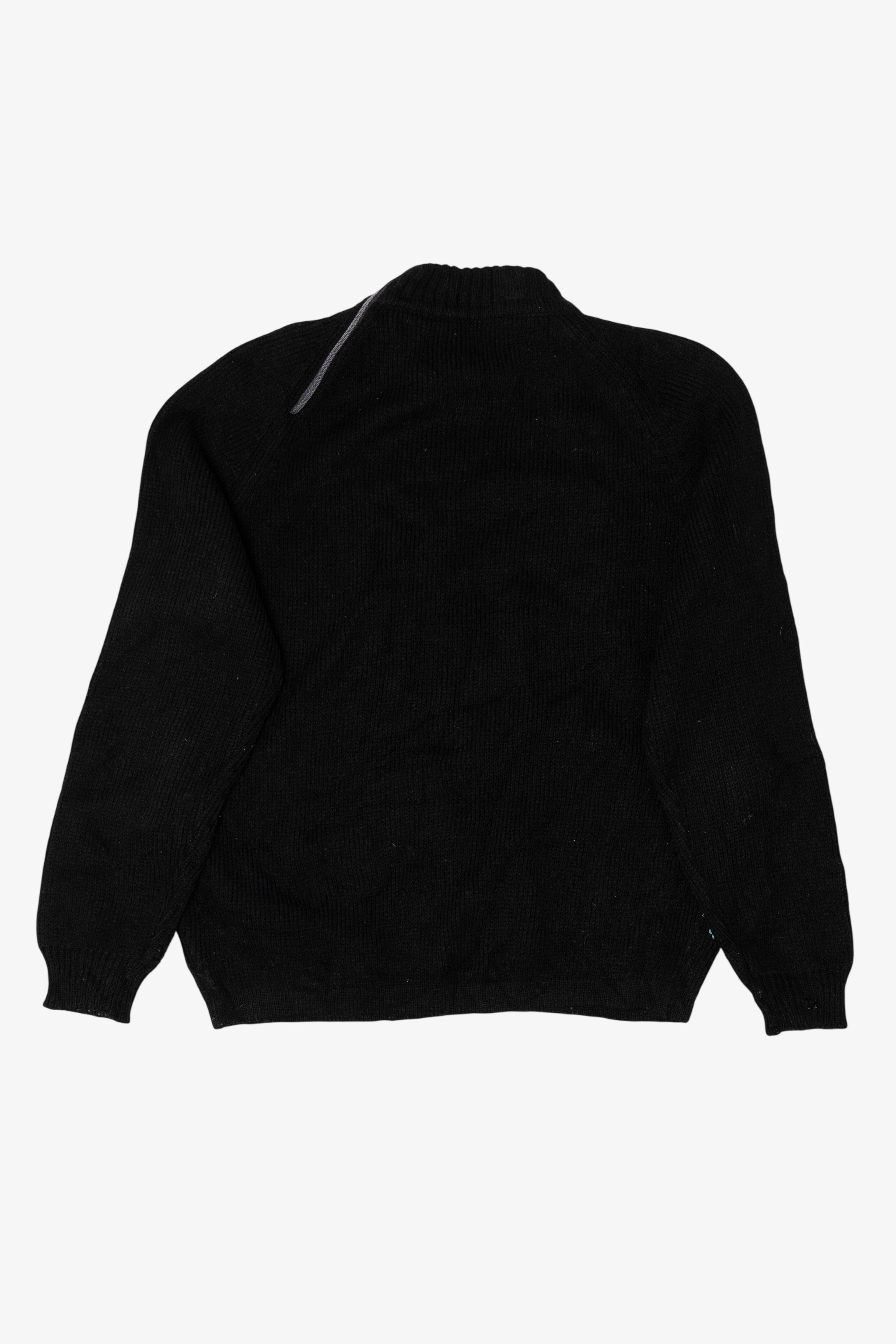 Vintage Black Paisley And Floral Pattern Sweater (1980s)