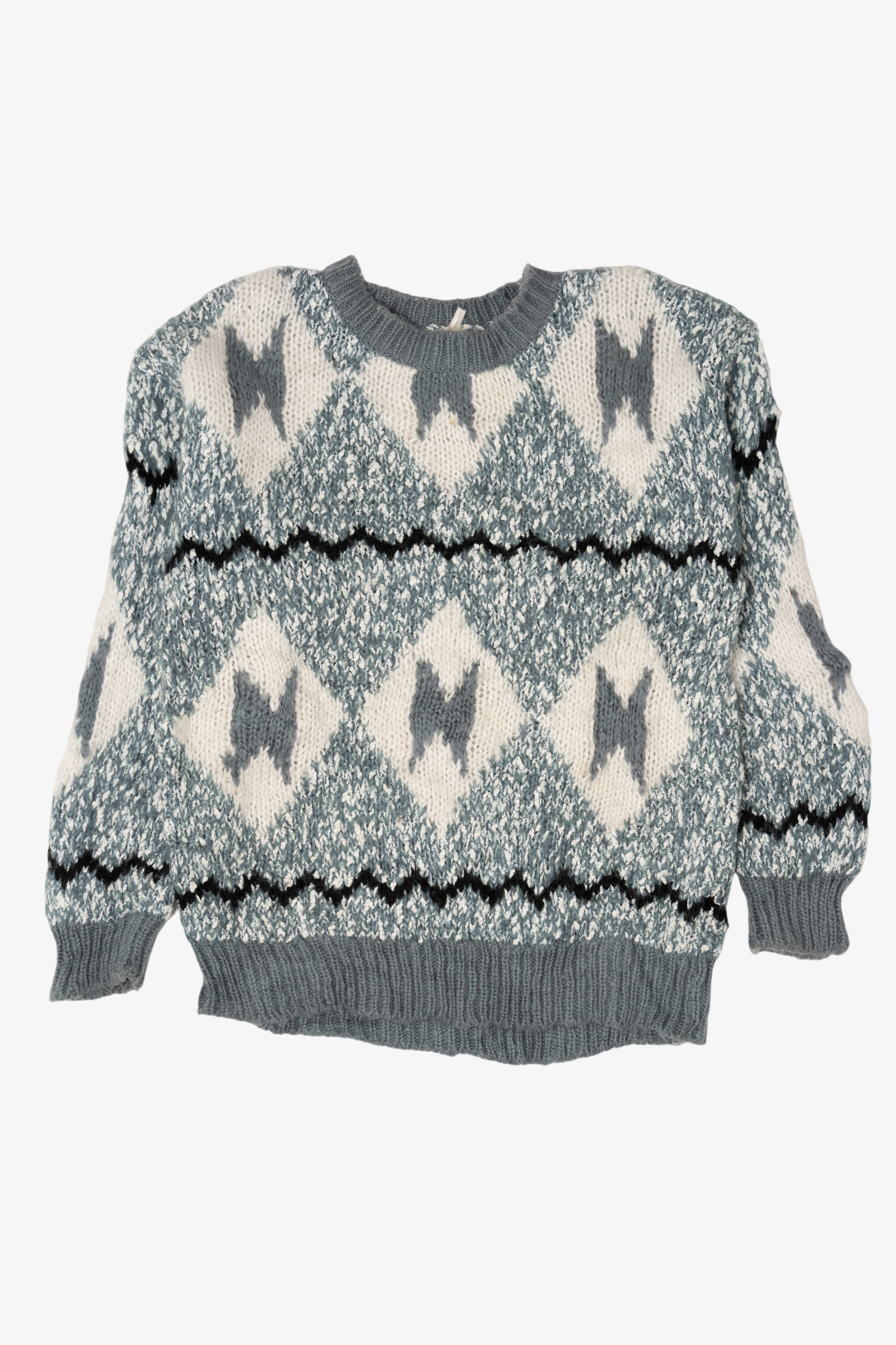 Vintage Light Blue-Gray Sweater (1980s)