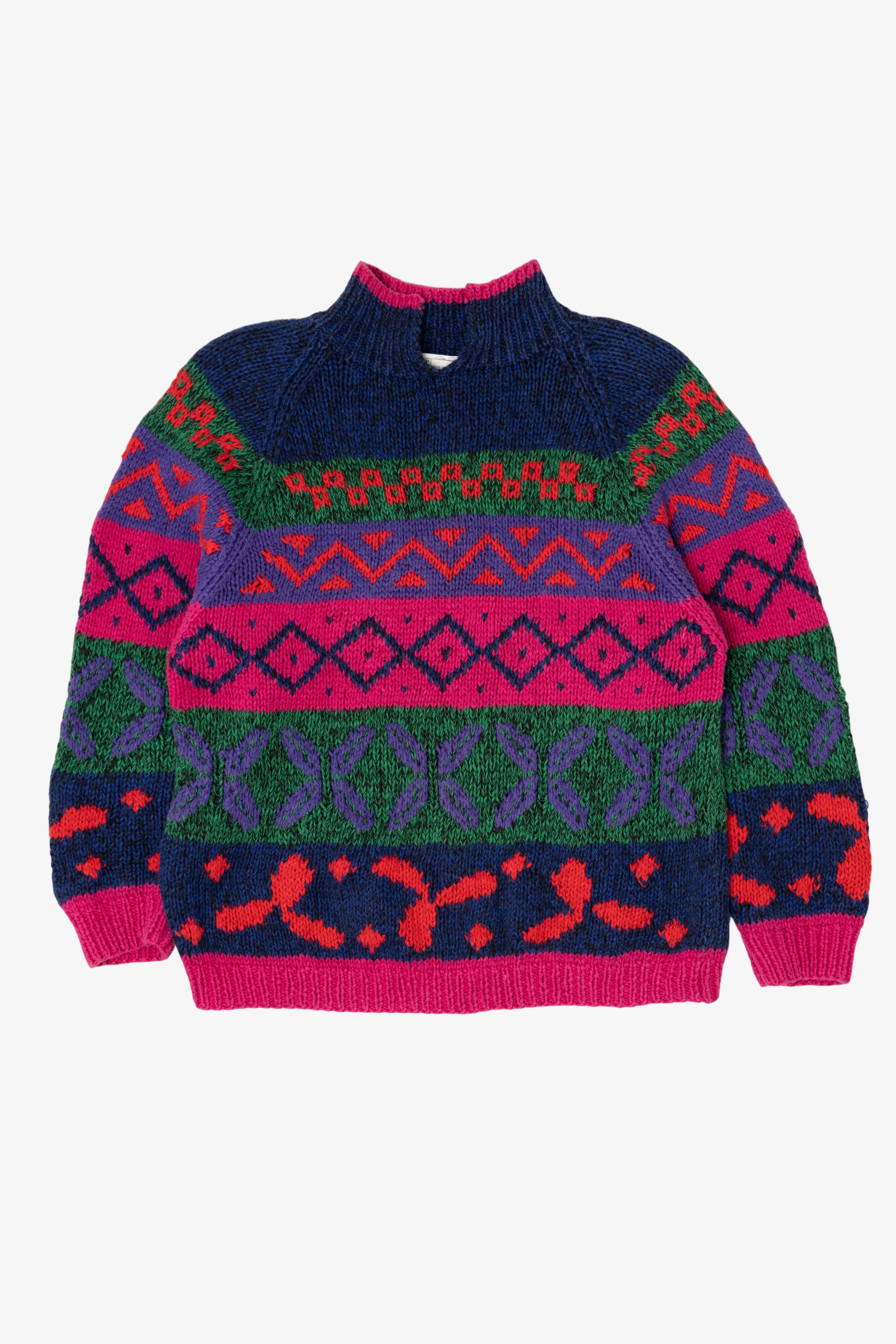 Vintage Hand Knit Michelle Stuart Sweater (1980s)