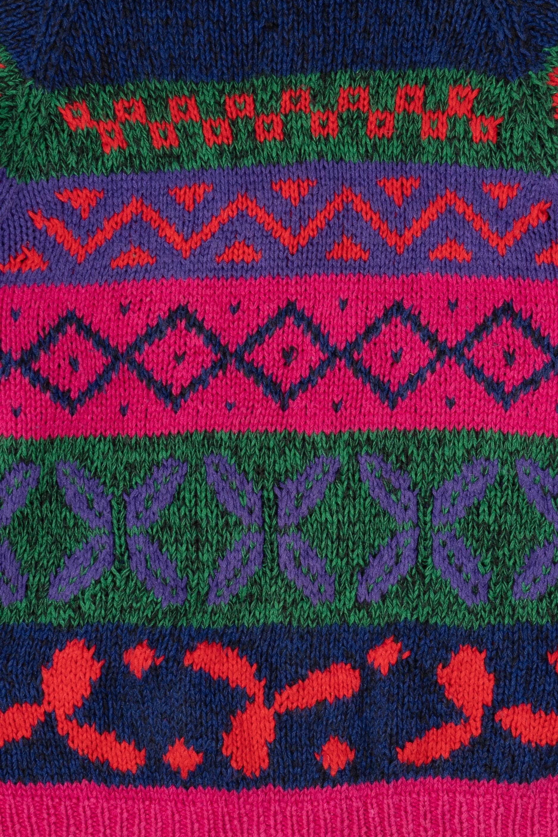 Vintage Hand Knit Michelle Stuart Sweater (1980s)