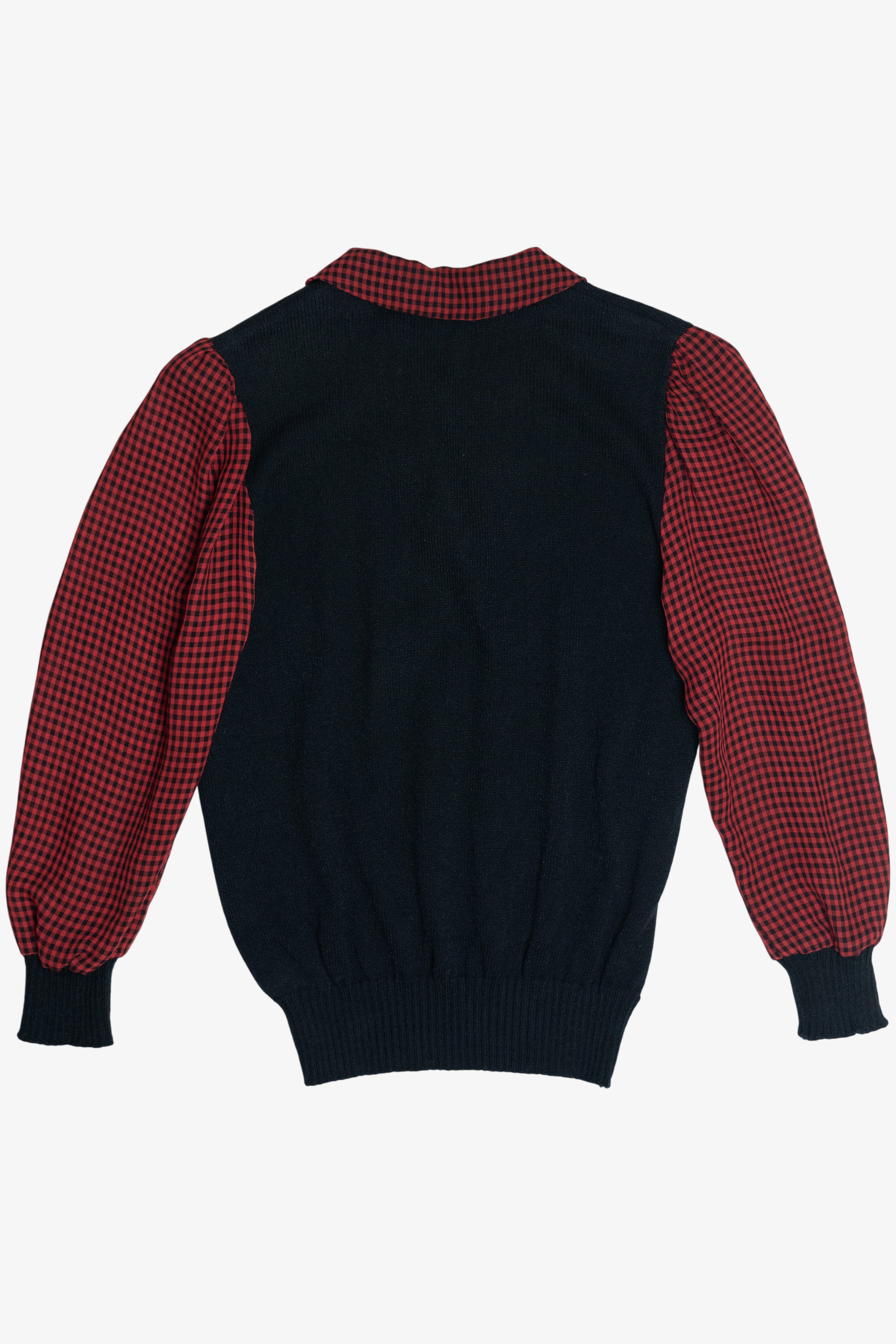 Vintage Anthony Sicari Sweater With Semi-Sheer Sleeves (1980s)