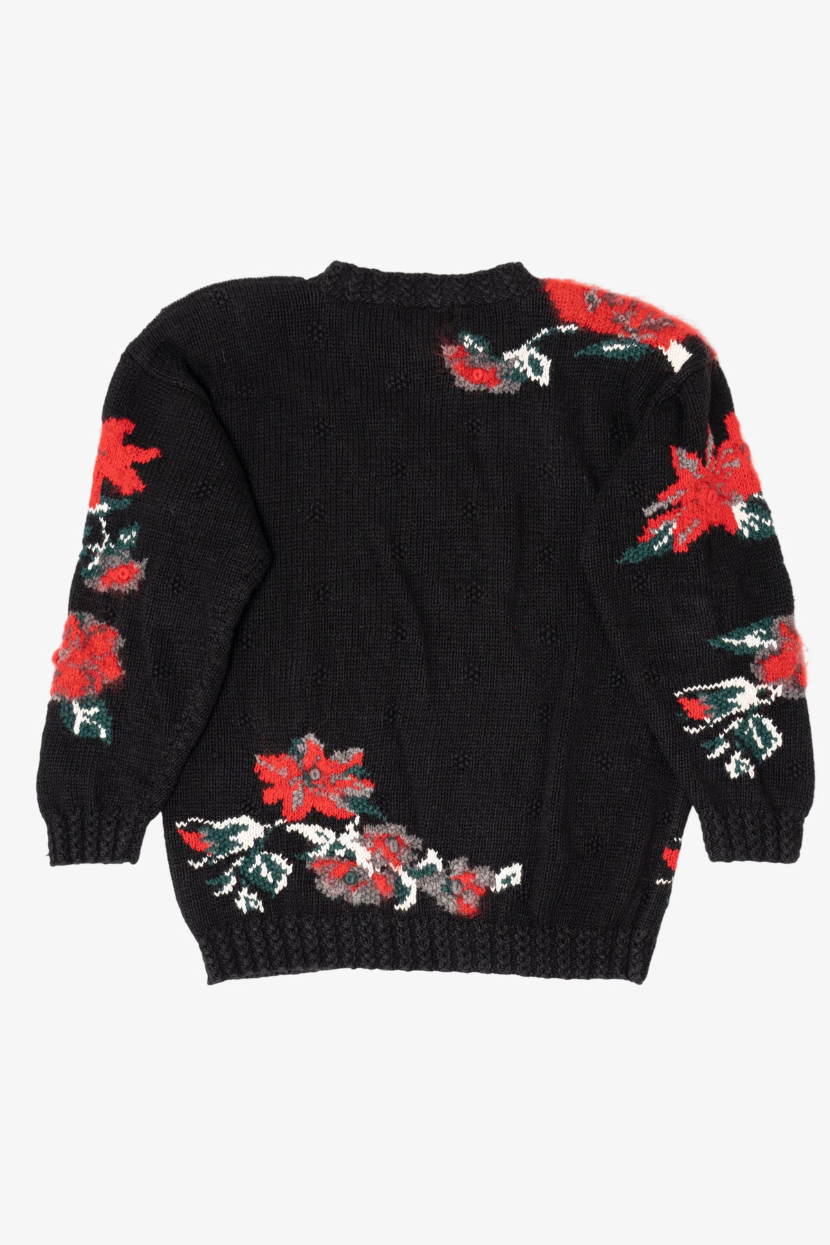 Vintage Hand Knit Floral Paris Sport Club Sweater (1990s)