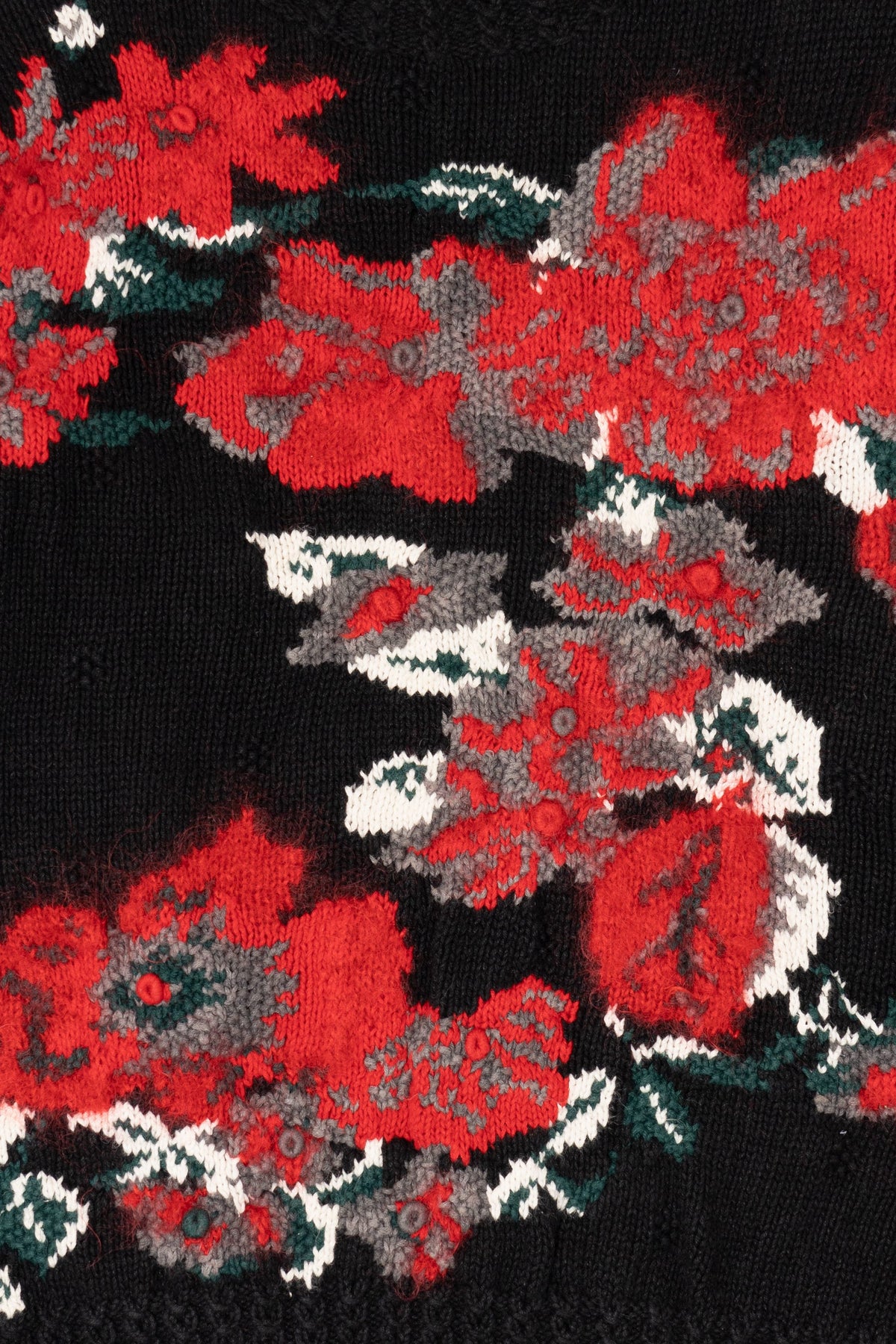 Vintage Hand Knit Floral Paris Sport Club Sweater (1990s)