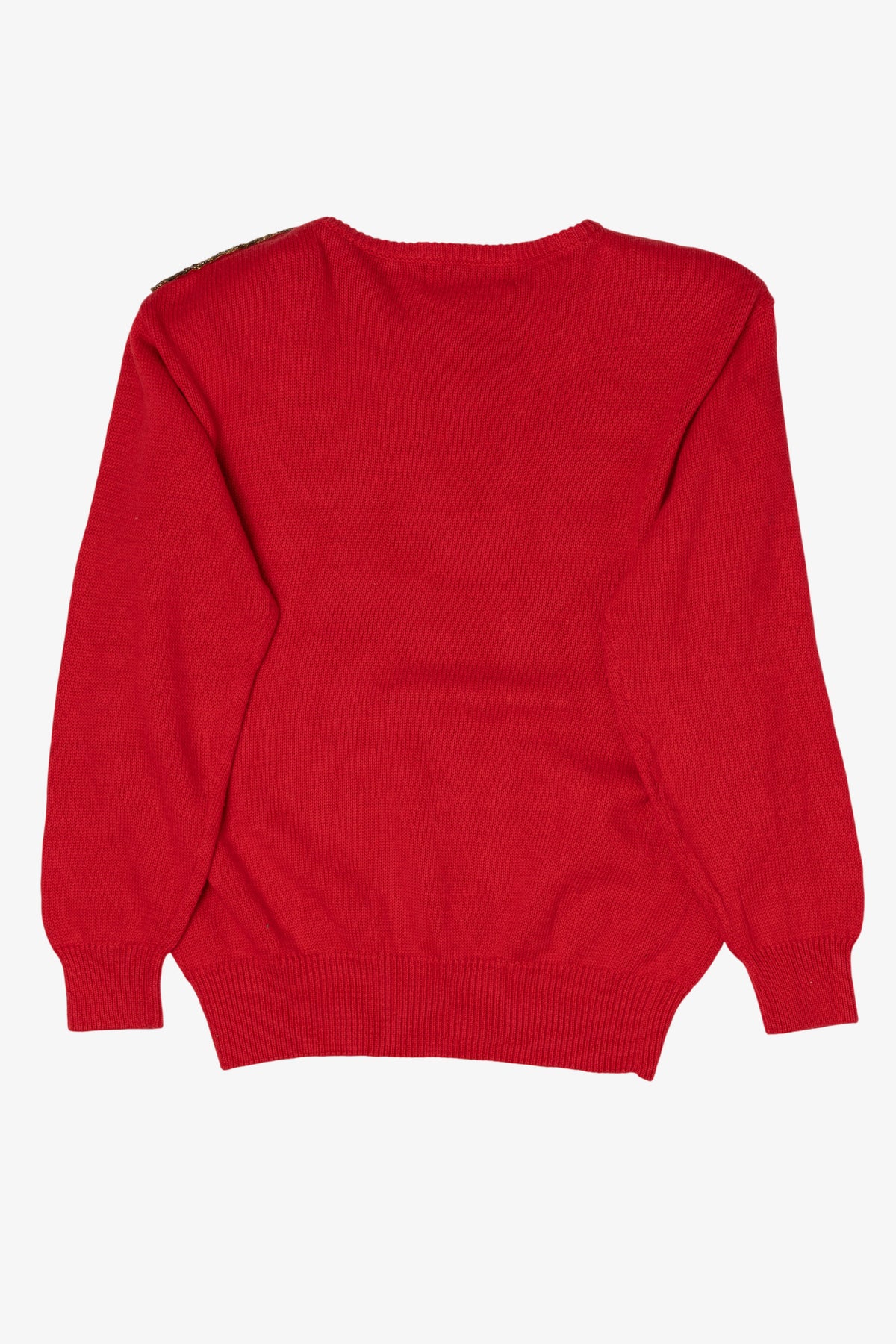 Vintage Red Victoria Harbour Bejeweled Sequin Sweater (1990s)