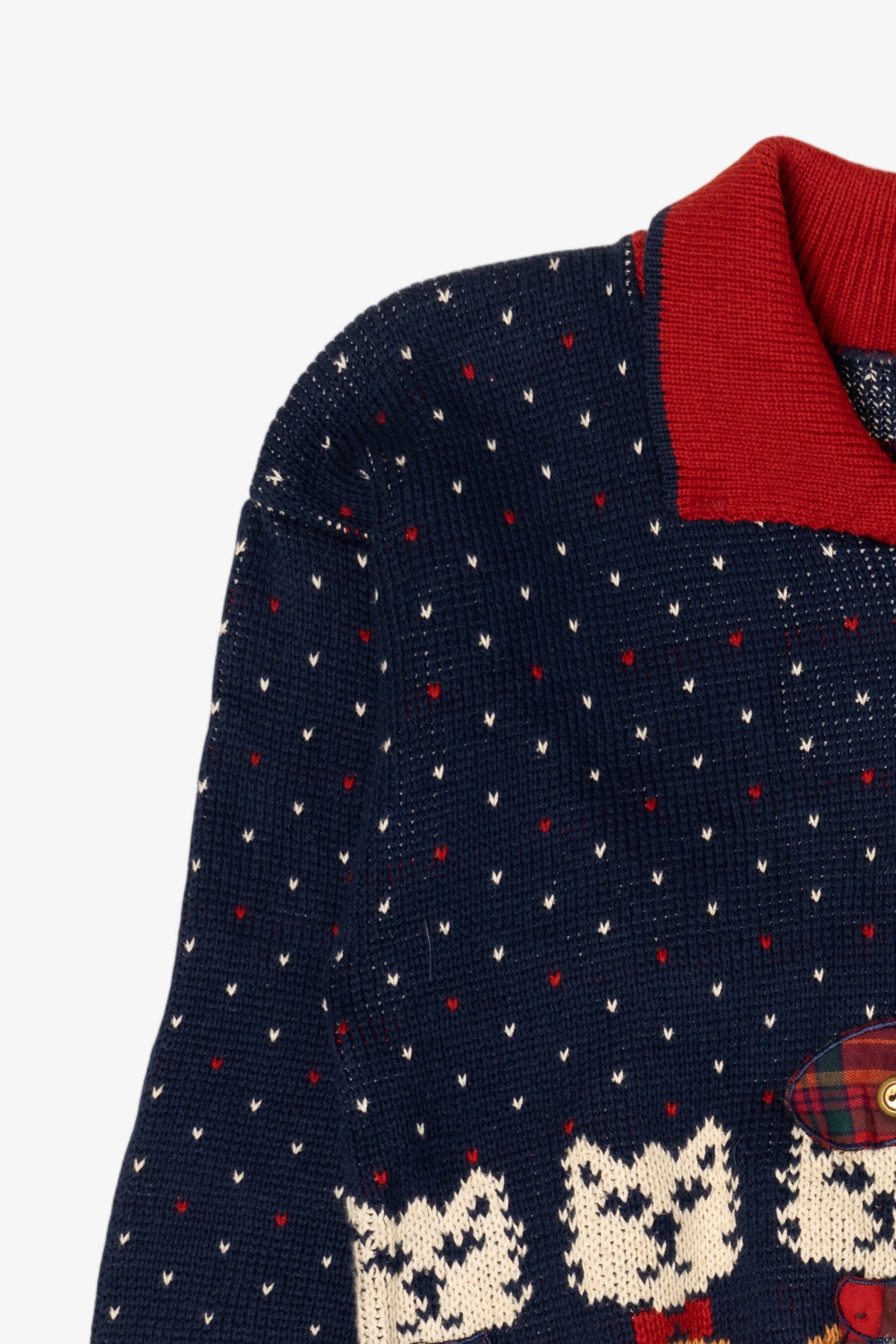 Vintage Navy Blue Cats With Scarves Sweater (1990s)