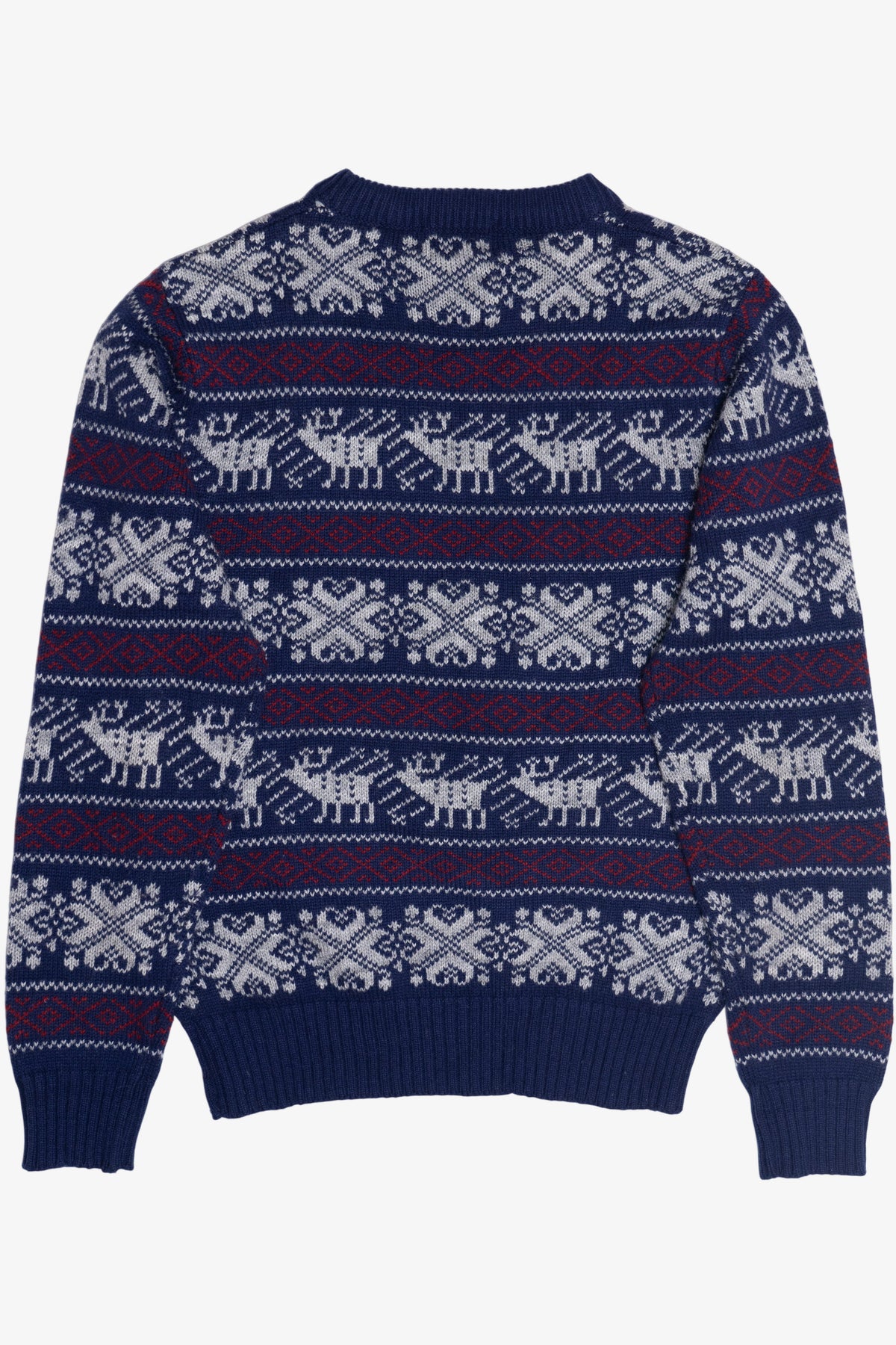 Vintage Navy Blue Strawbridge Clothier Fair Isle Sweater (1990s)
