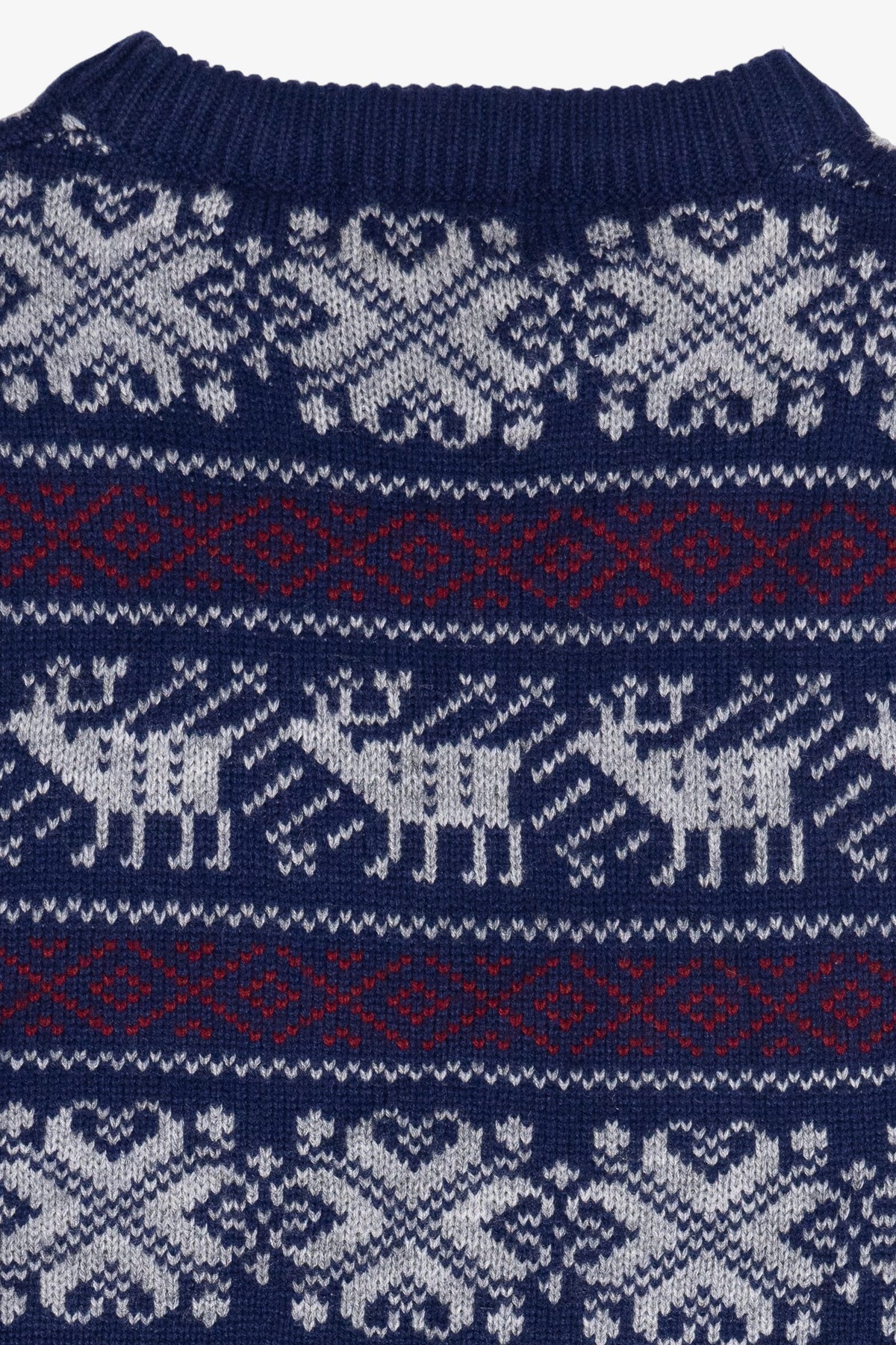 Vintage Navy Blue Strawbridge Clothier Fair Isle Sweater (1990s)