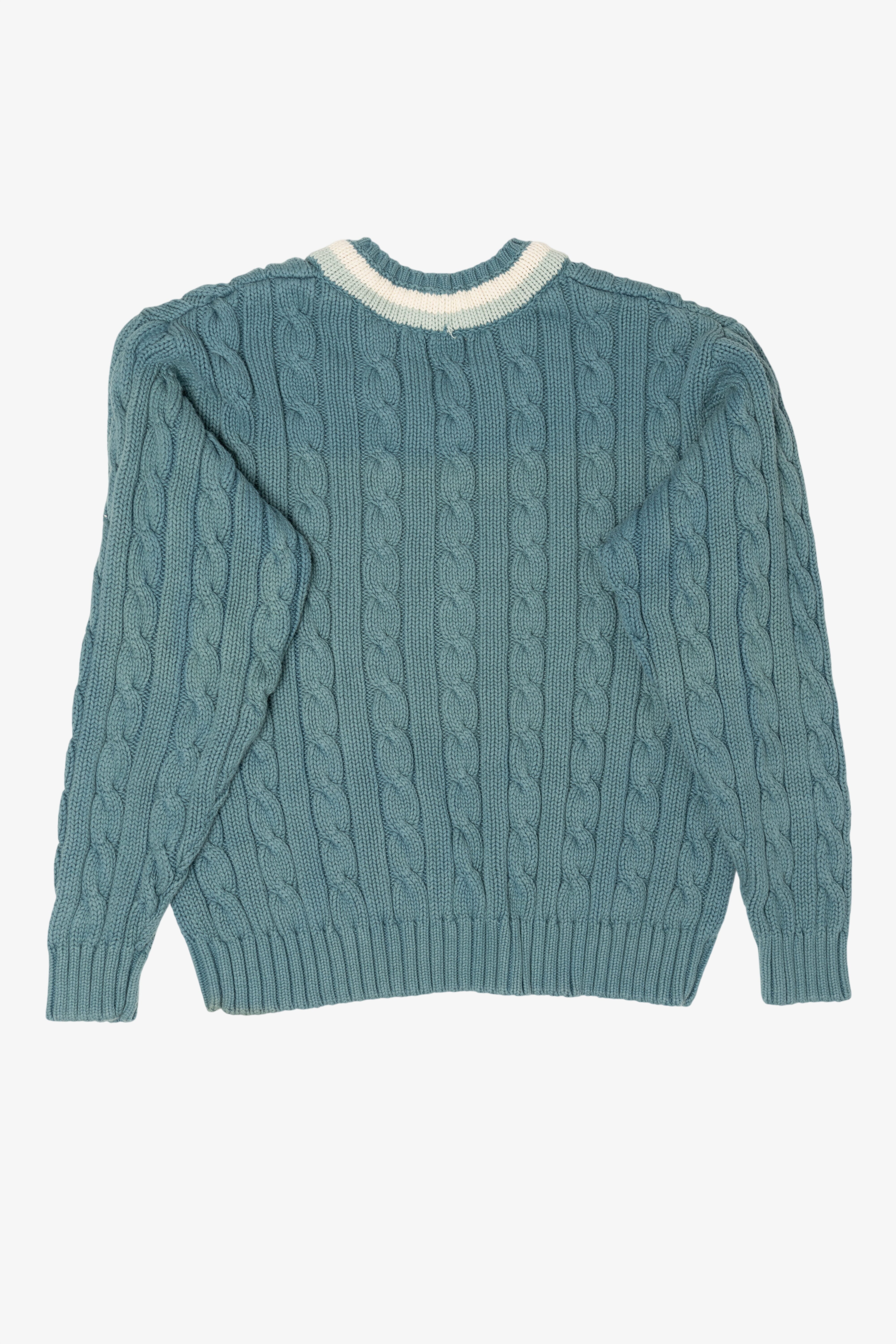 Vintage Teal Gap Cable Knit Sweater (1990s)