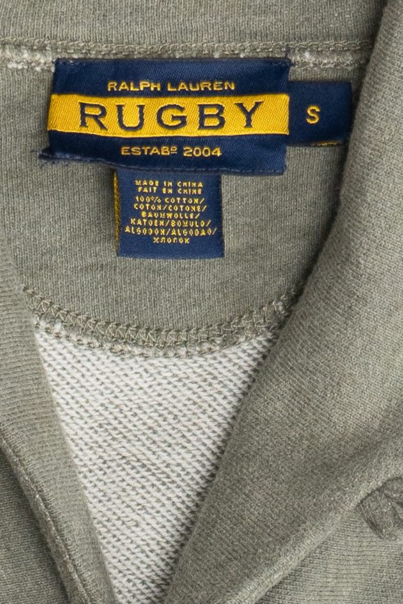 Vintage Ralph Lauren Rugby Half Hoodie Cowl Neck Tunic Sweater (2000s)