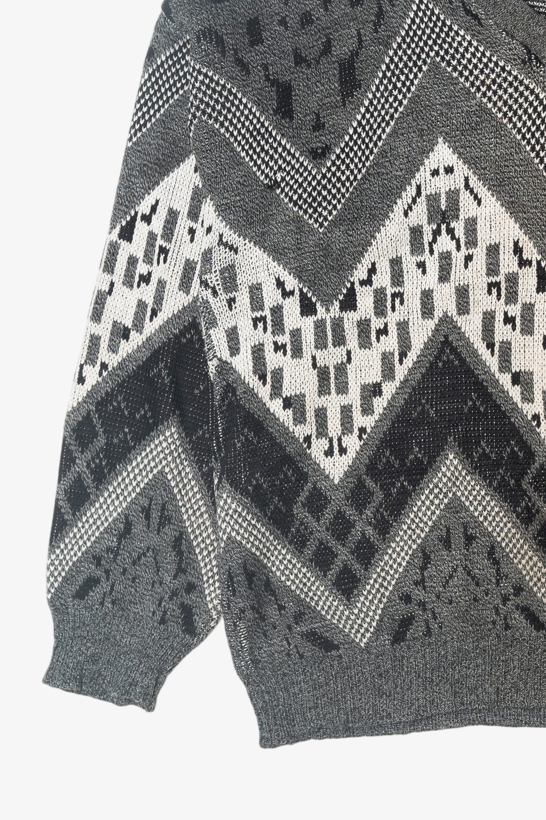 Vintage Top Fashion Gear Chevron Sweater (1980s)
