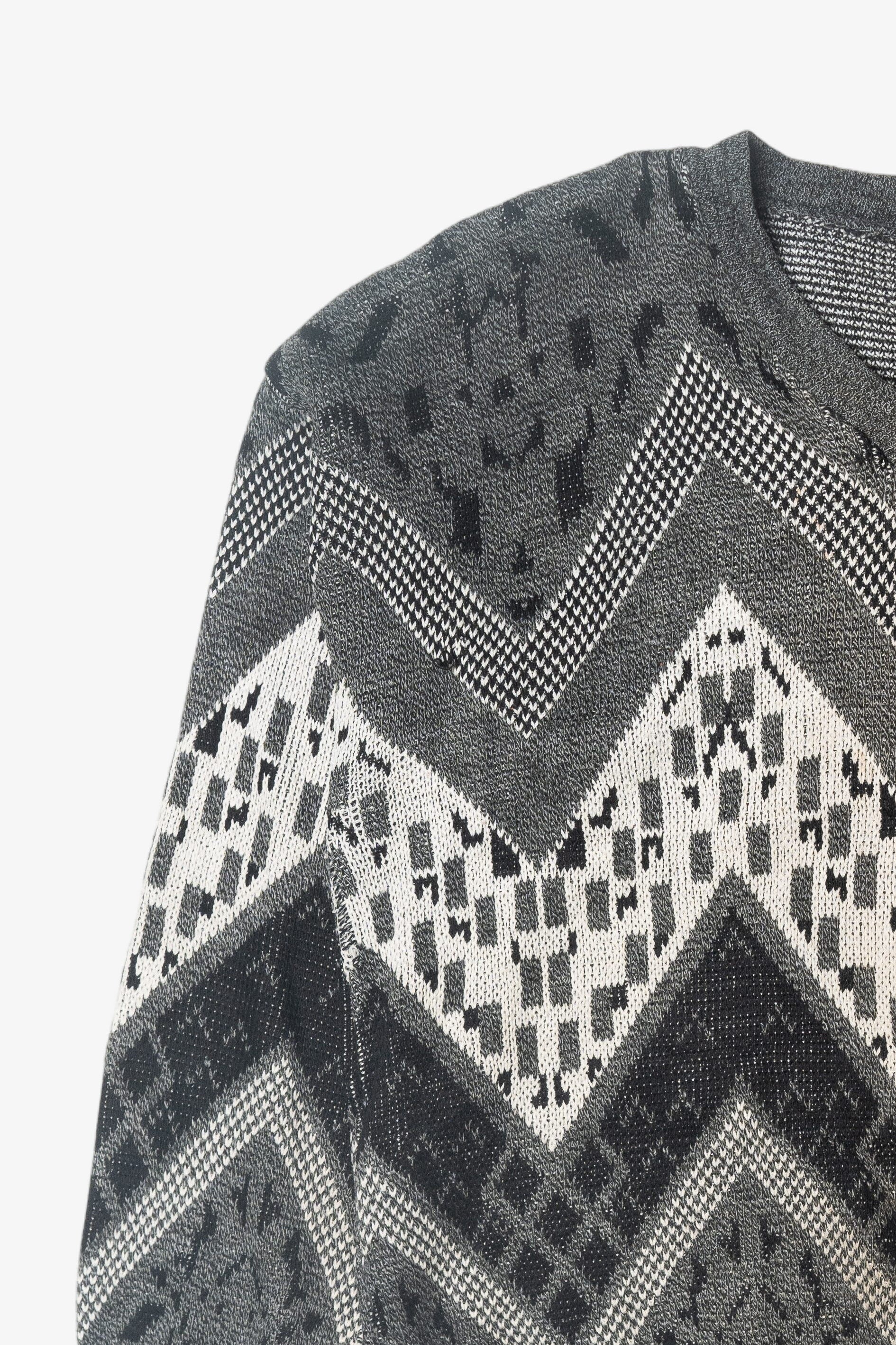 Vintage Top Fashion Gear Chevron Sweater (1980s)