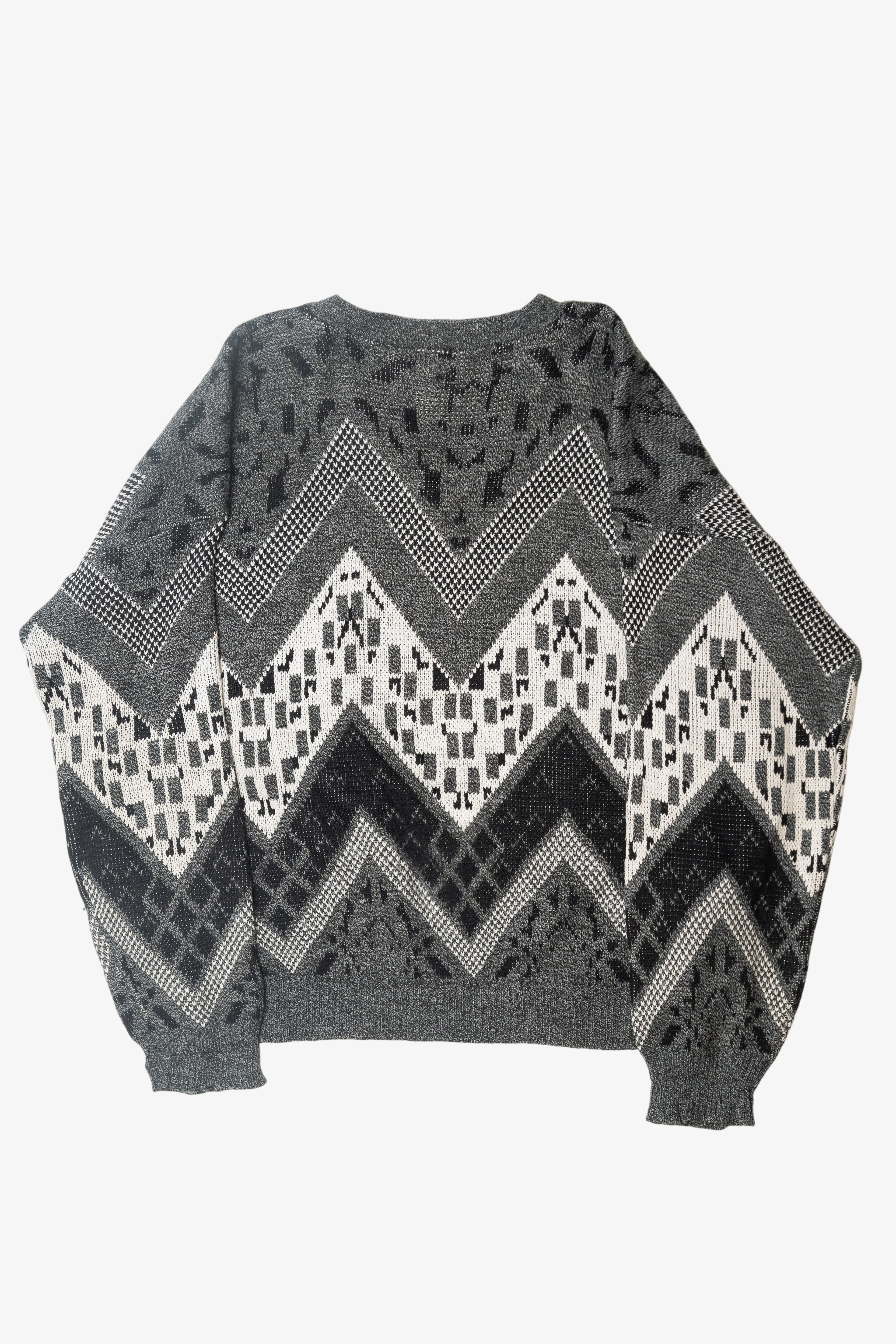 Vintage Top Fashion Gear Chevron Sweater (1980s)