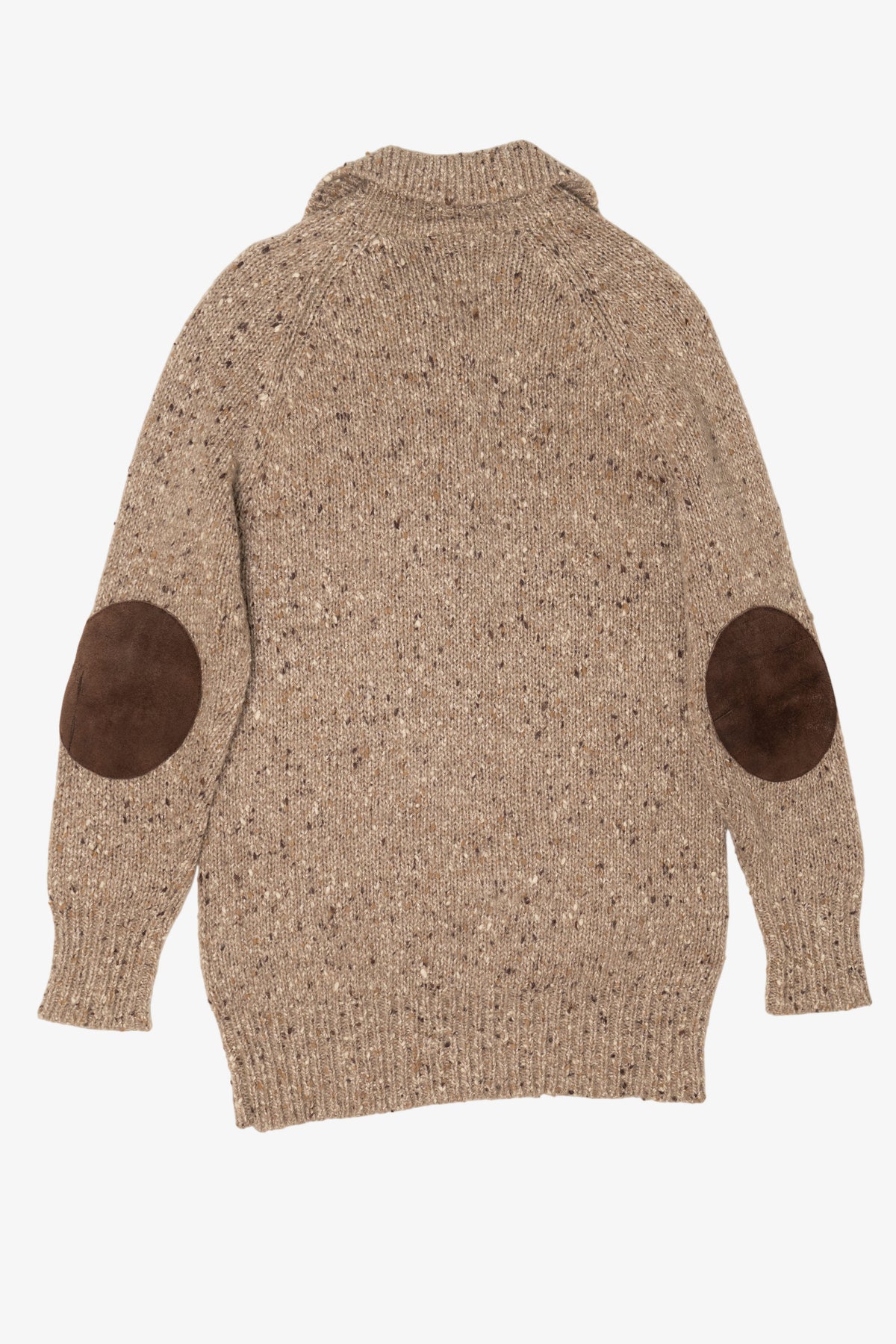 Vintage Beige Renee Tener For Outlander Elbow Pads Sweater (1970s)