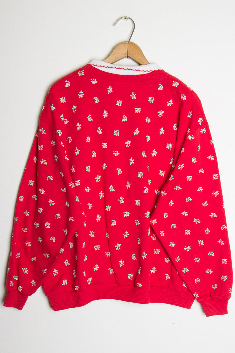 Roses and Cats Vintage Sweatshirt