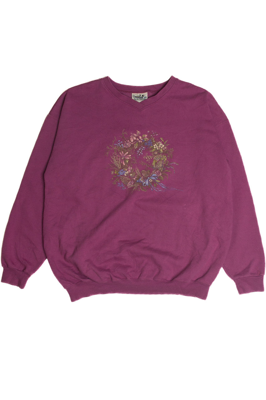 Vintage Bird and Wreath Sweatshirt