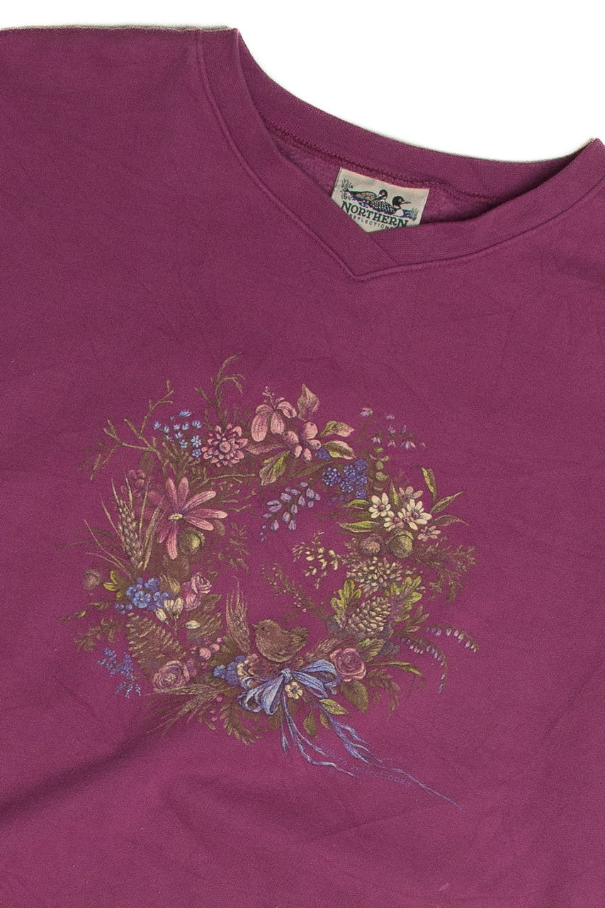 Vintage Bird and Wreath Sweatshirt