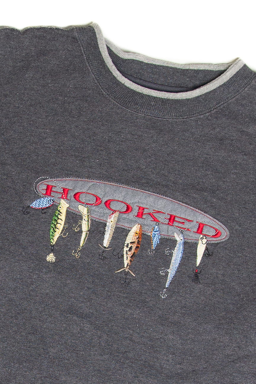 Vintage Hooked Fishing Sweatshirt