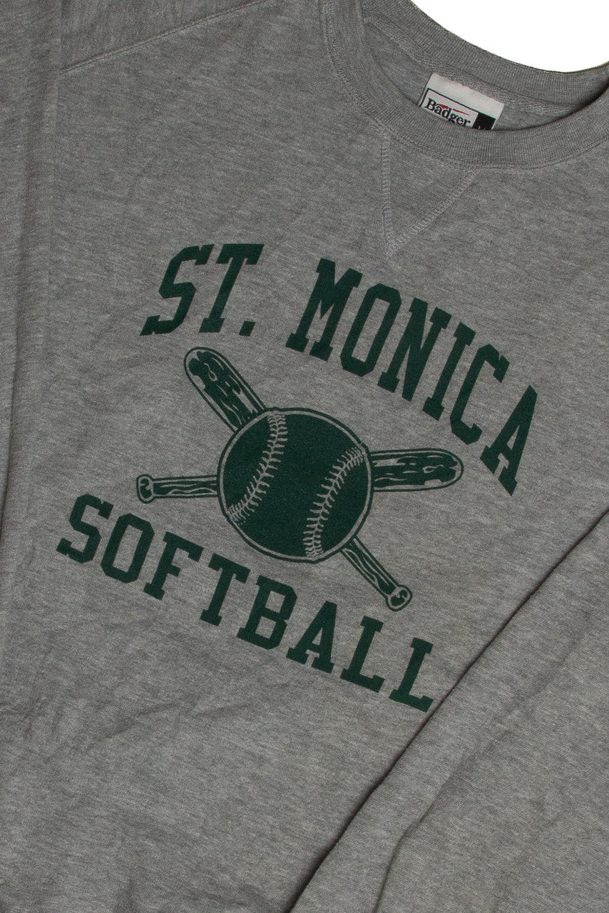 Vintage St. Monica Softball Sweatshirt