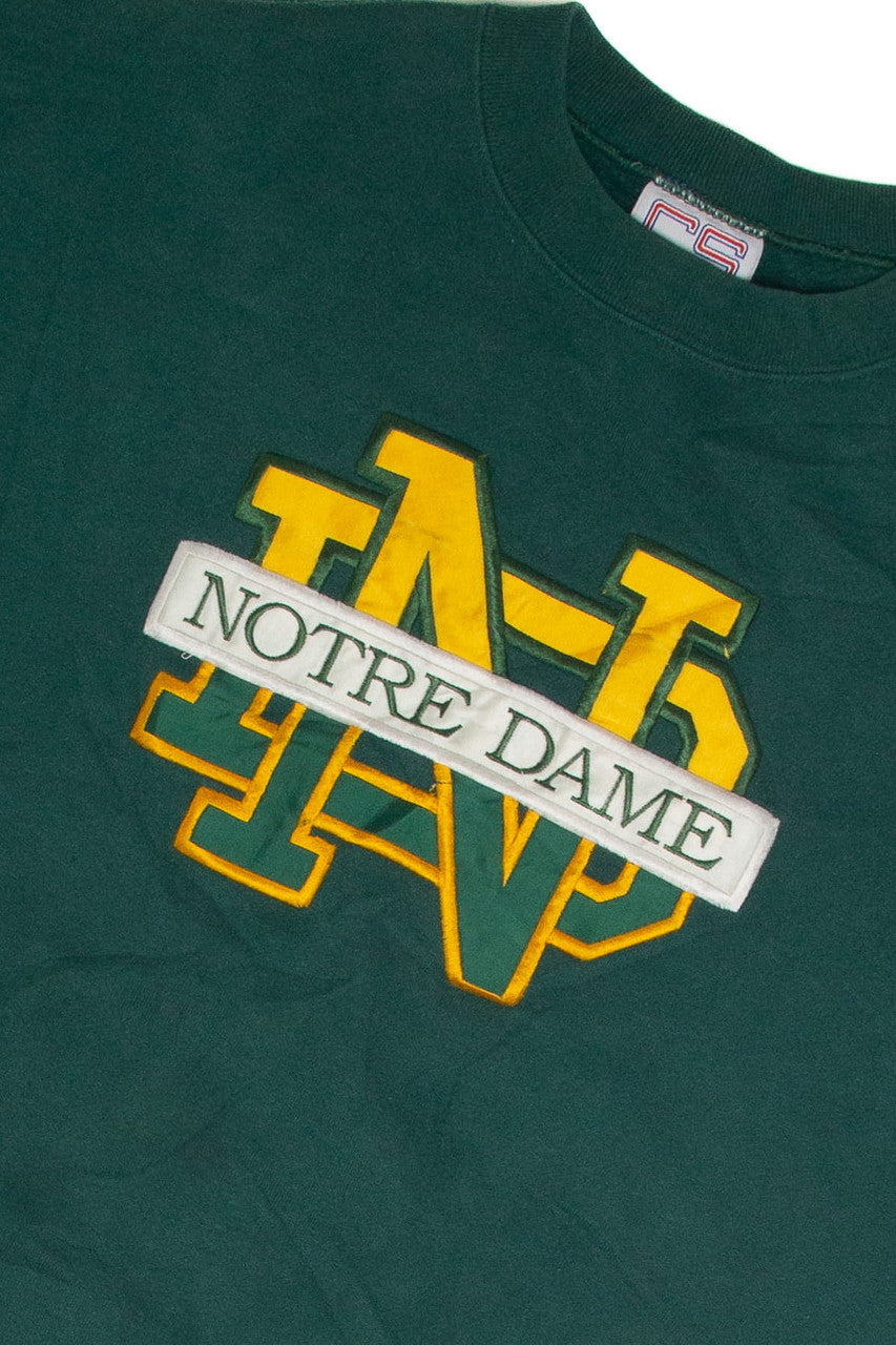 Vintage Embroidered Notre Dame Sweatshirt