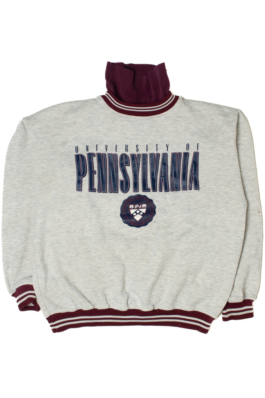 Vintage University of Pennsylvania Faux Turtleneck Sweatshirt