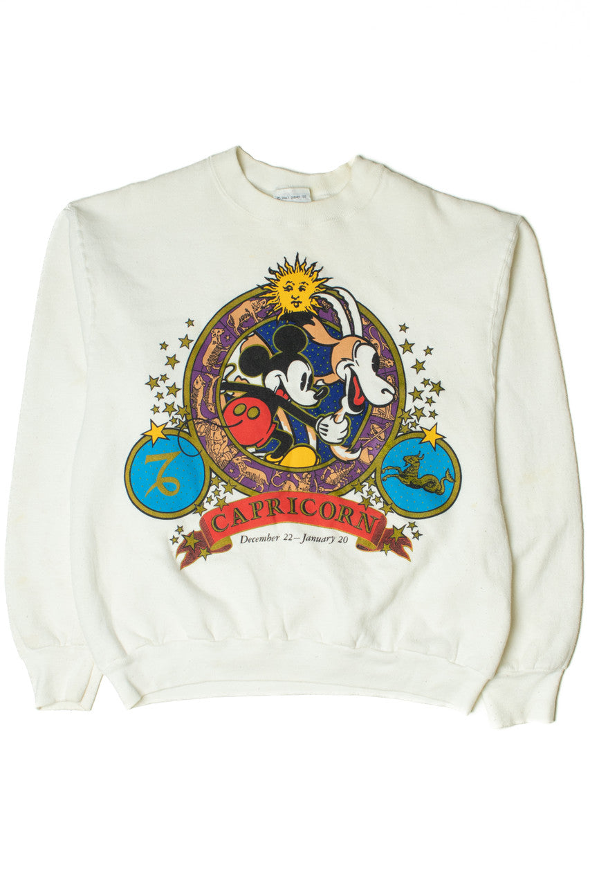 Vintage RARE Mickey Mouse "Capricorn" Zodiac Sign Astrology Sweatshirt