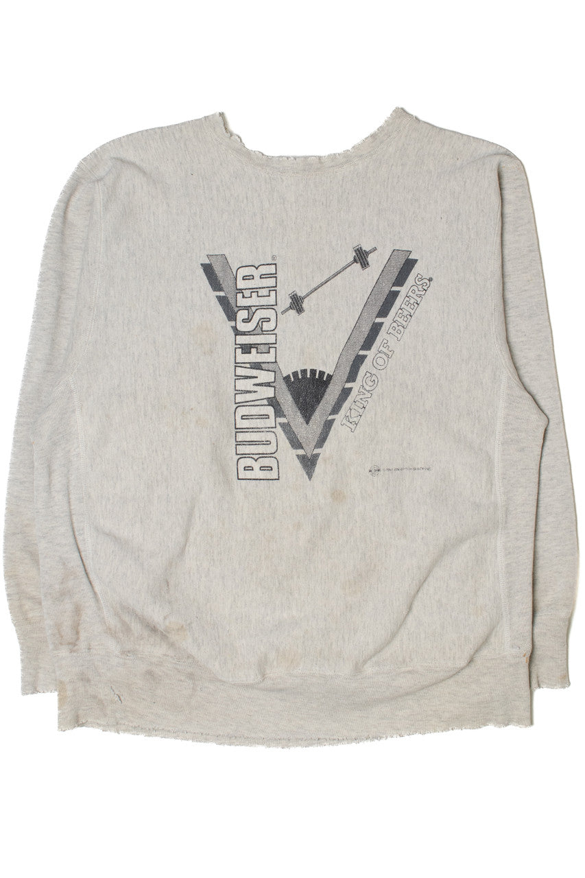 Vintage 1990's Thrashed Budweiser "King Of Beers" Sweatshirt
