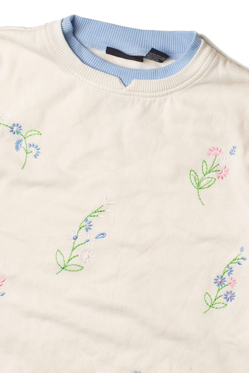 Embroidered Floral Sweatshirt
