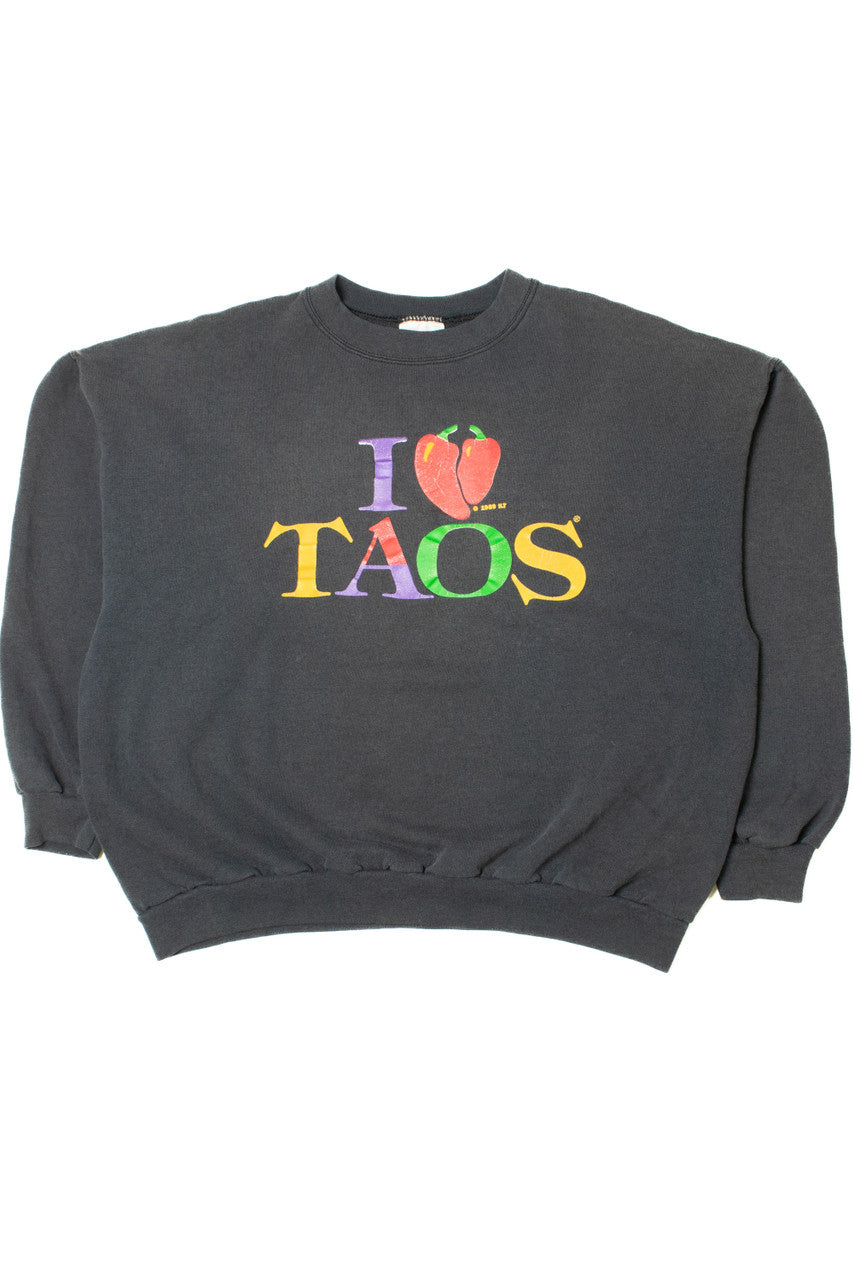 Vintage 1989 "I Love Taos" Faded Sweatshirt