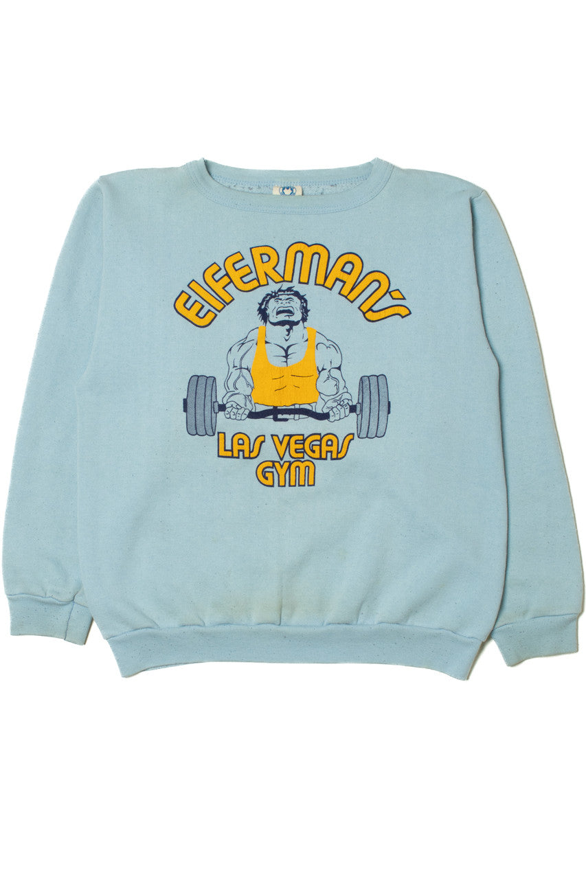 Vintage "Eiferman's Las Vegas Gym" Weight Lifting Sweatshirt