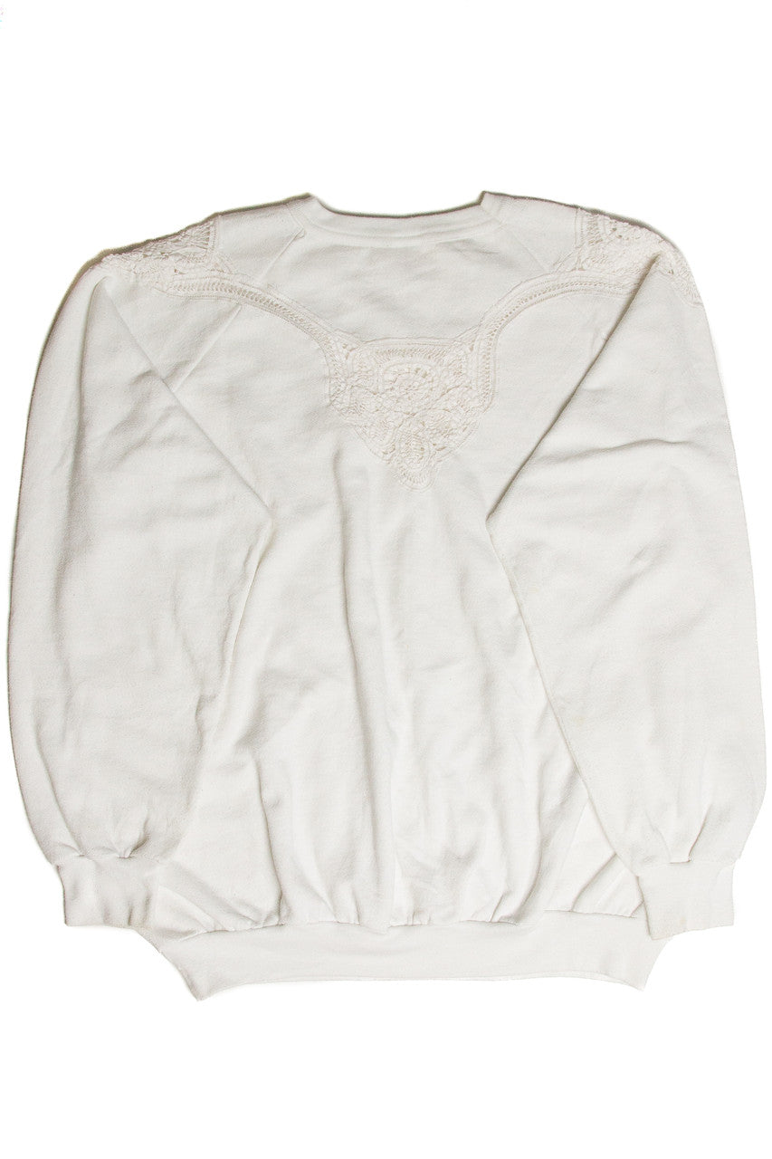 Vintage Alore Crochet Work Sweatshirt
