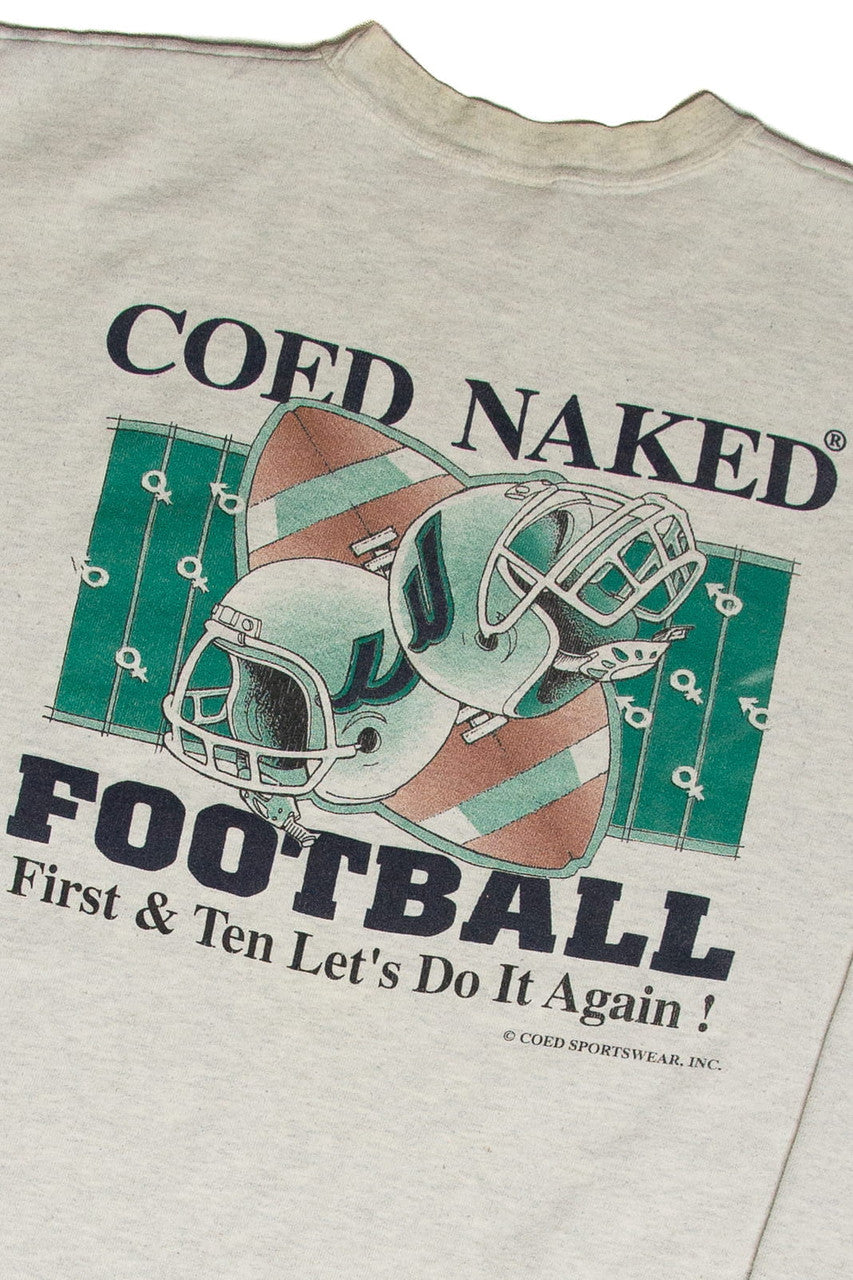 Vintage Coed Naked Football Sweatshirt 10359