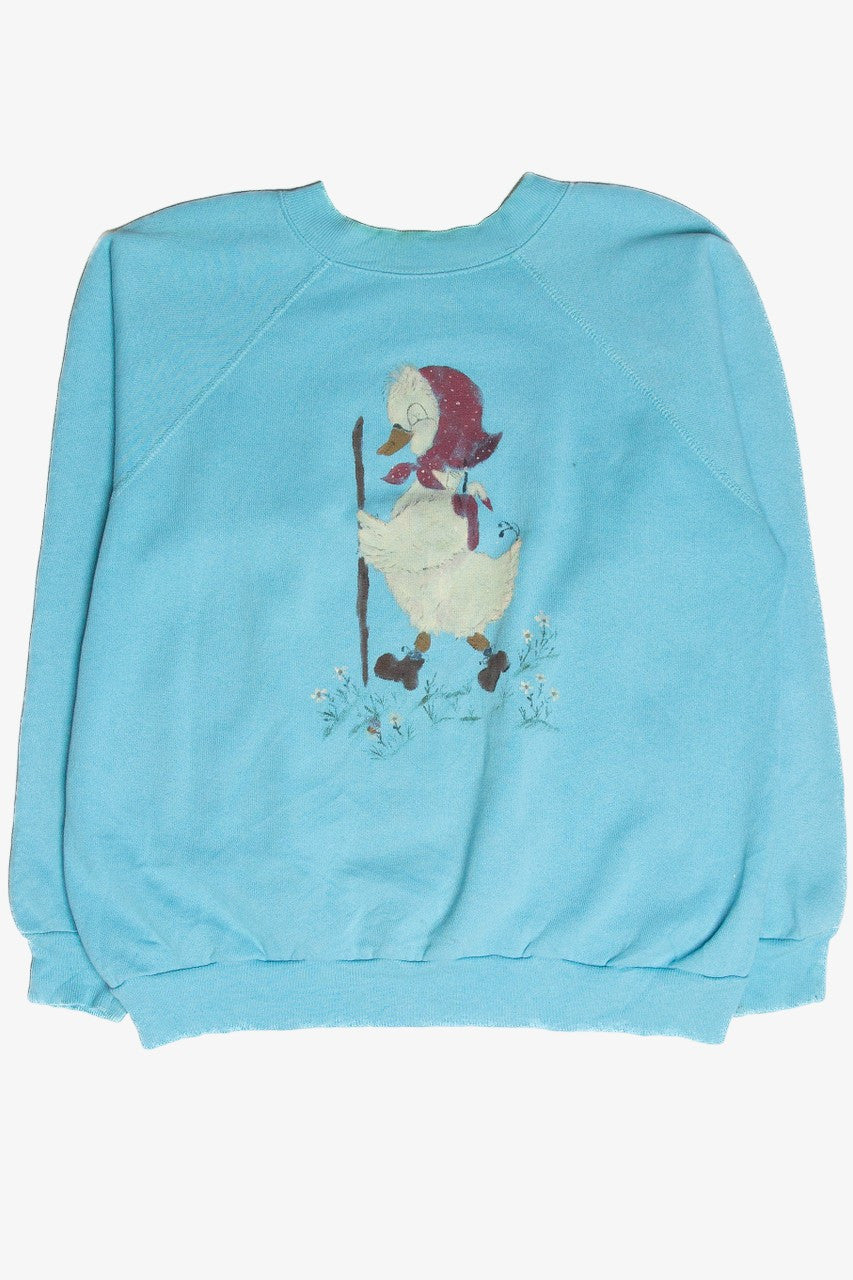 Vintage Walking Duck Graphic Sweatshirt