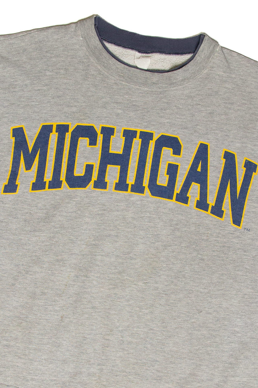 Vintage University Of Michigan Cut Off Sweatshirt