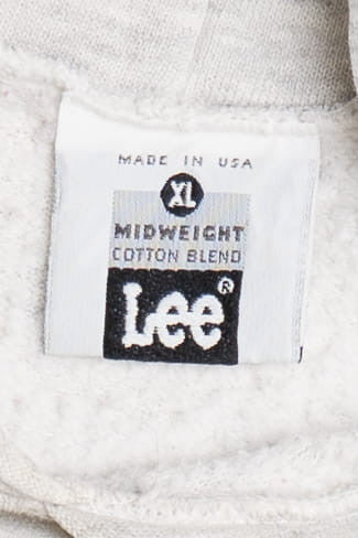 Vintage Lee Blank Midweight Hoodie Sweatshirt