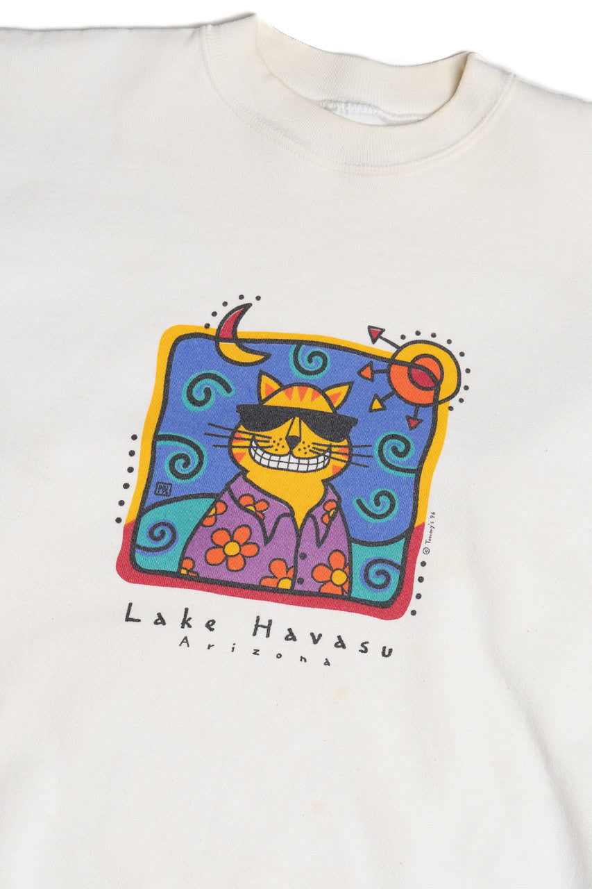 Vintage "Lake Havasu Arizona" Cool Beach Cat Sweatshirt