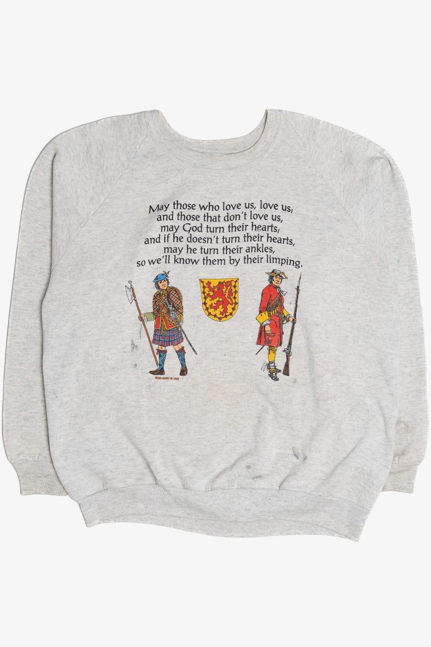 Vintage Irish Curse Saying "May Those Who Love Us, Love Us..." Sweatshirt