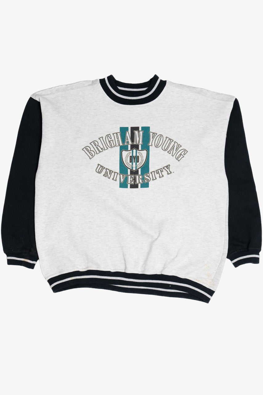 Vintage "Brigham Young University" BYU Contrast Sleeve Sweatshirt (1990s)