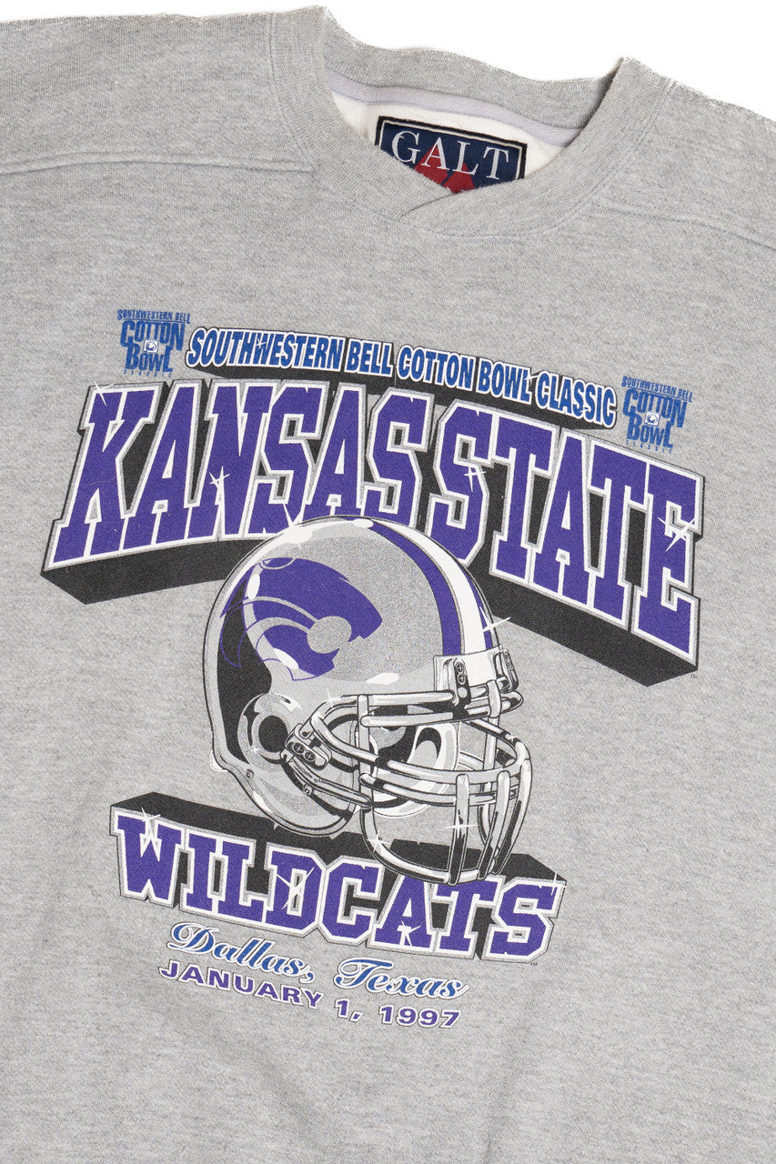 Vintage 1997 "Kansas State Wildcats" Cotton Bowl Classic Sweatshirt (1990s)