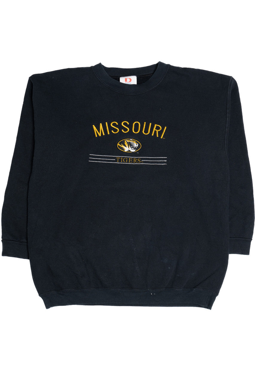 Vintage "Missouri Tigers" Mascot Embroidered Sweatshirt (1990s)