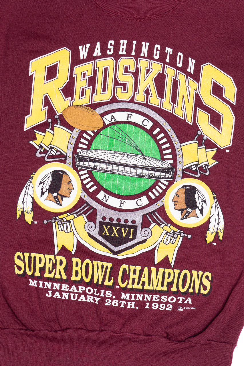 Vintage 1992 Washington Redskins Super Bowl Champions Sweatshirt