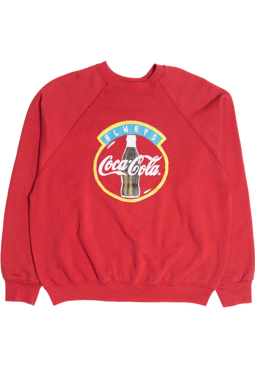 Vintage "Always" Coca-Cola Raglan Tultex Sweatshirt (1990s)