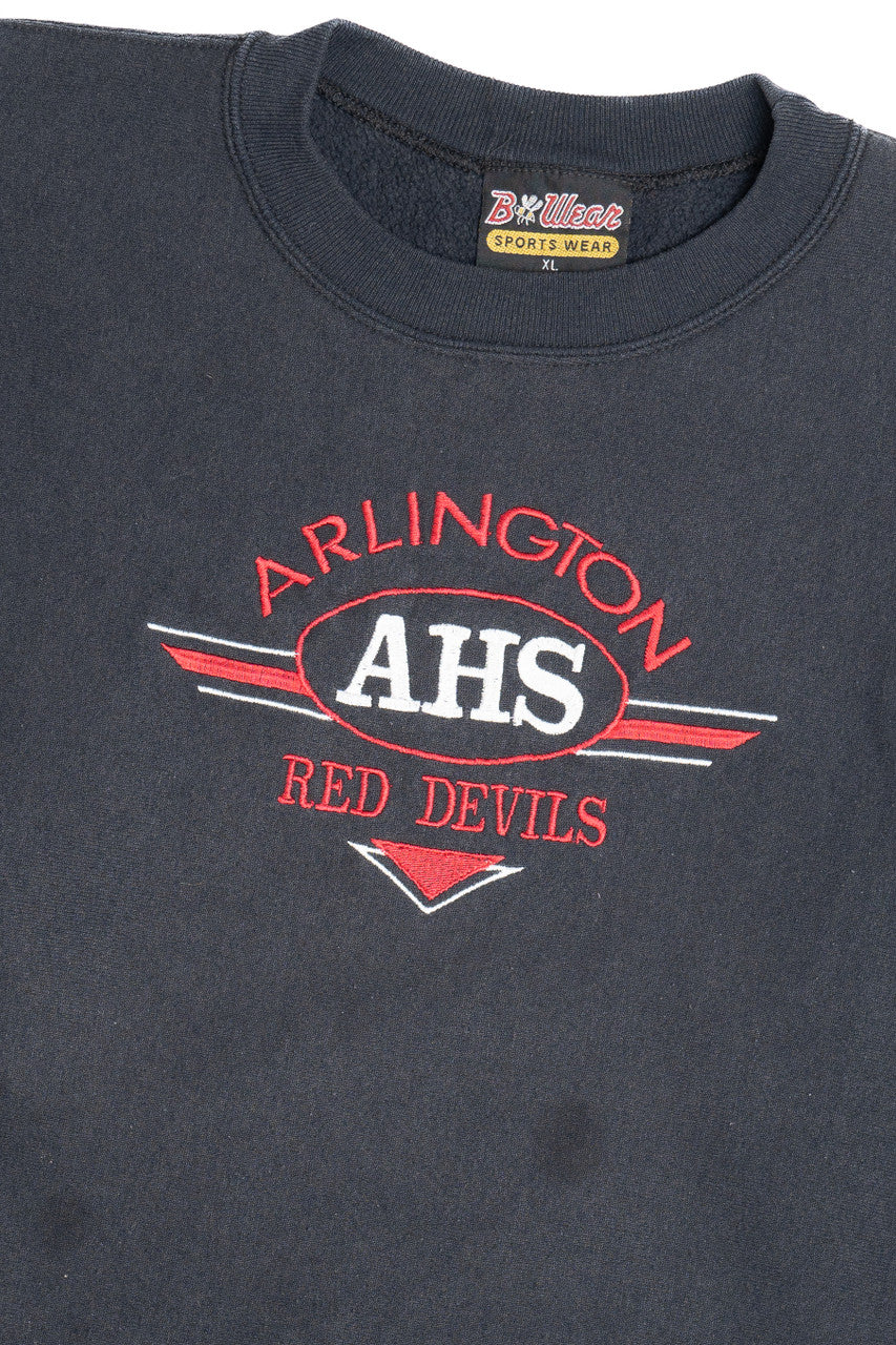 Vintage "Arlington Red Devils" Embroidered Sweatshirt (1990s)