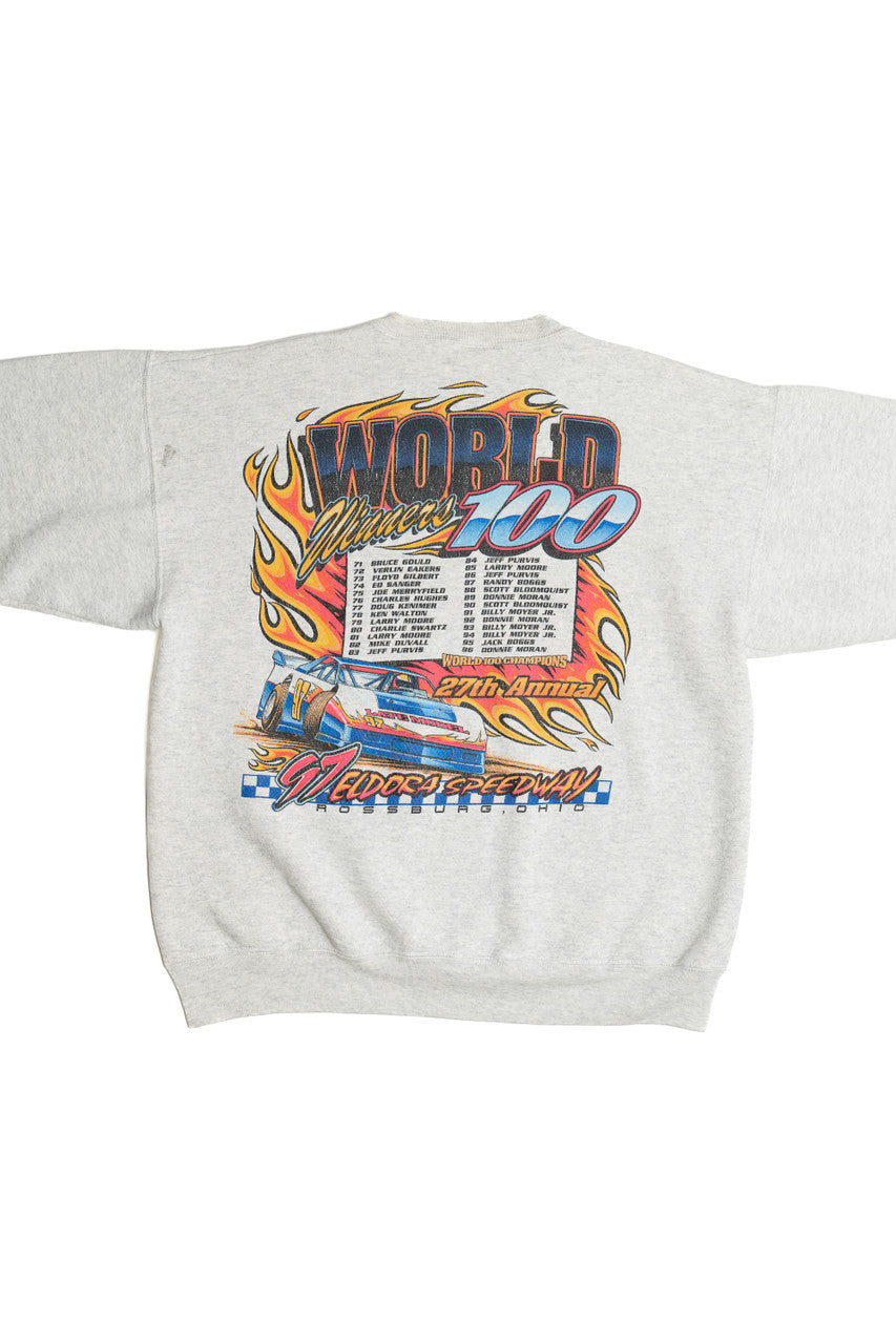 Vintage 1997 World 100 Eldora Speedway Racing Sweatshirt (1990s)