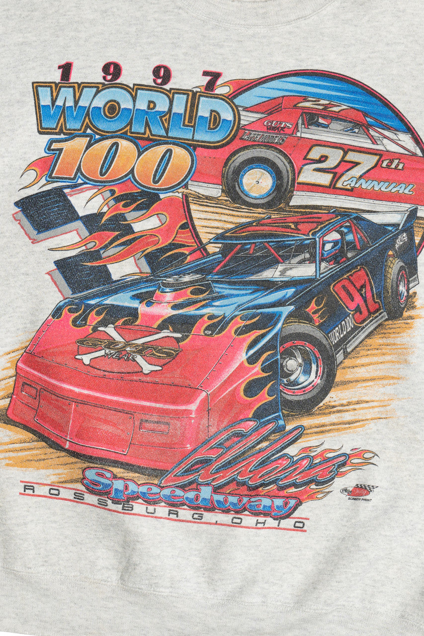 Vintage 1997 World 100 Eldora Speedway Racing Sweatshirt (1990s)