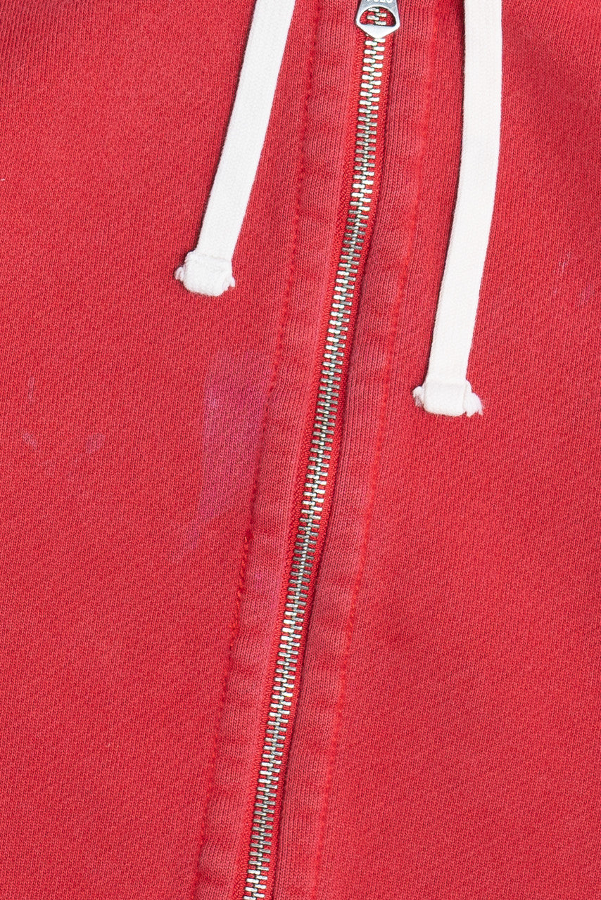 Vintage Distressed Polo By Ralph Lauren Zip-Up Hoodie Sweatshirt (1990s)