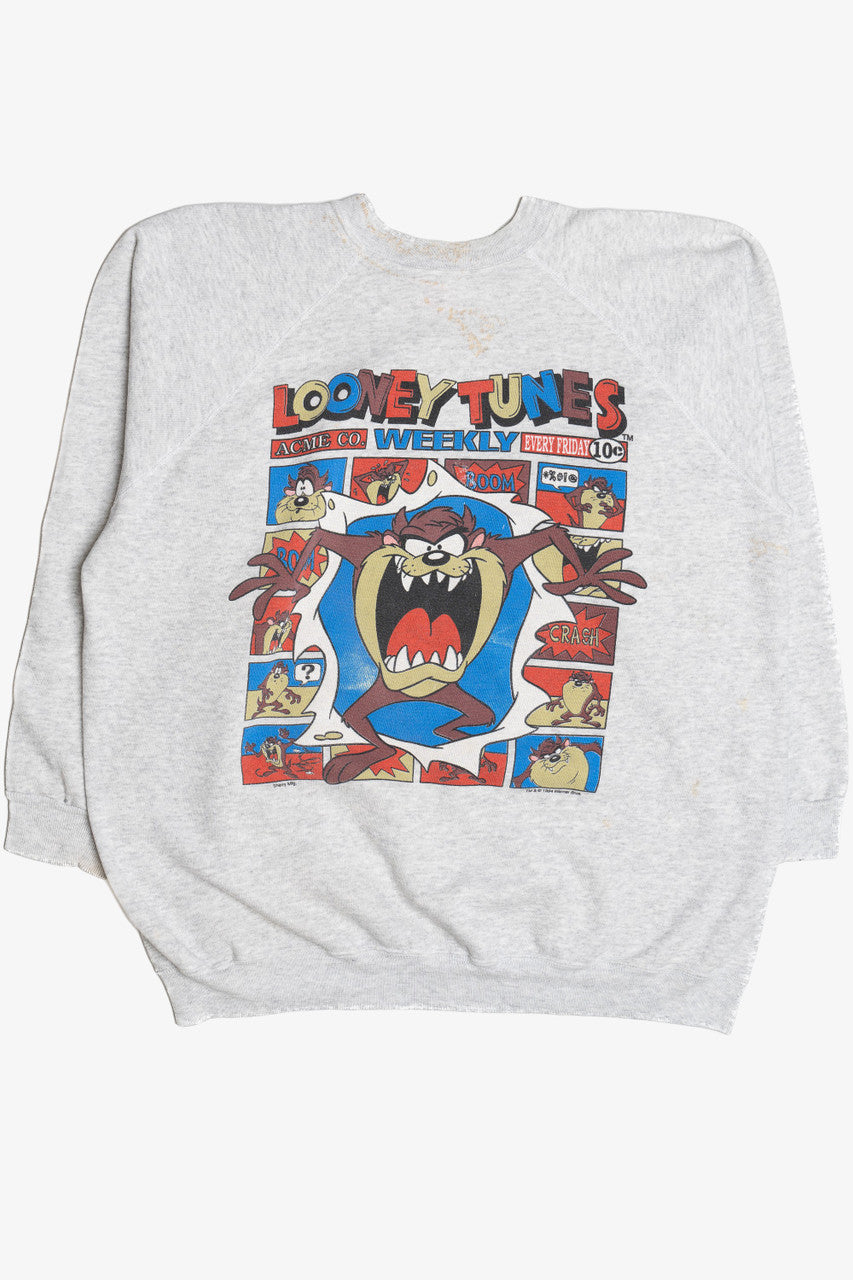 Vintage "Looney Tunes Weekly" Taz Sweatshirt (1990s)