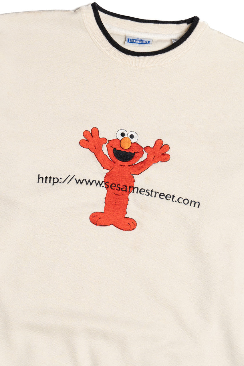 Elmo Embroidered Sesame Street Website Sweatshirt