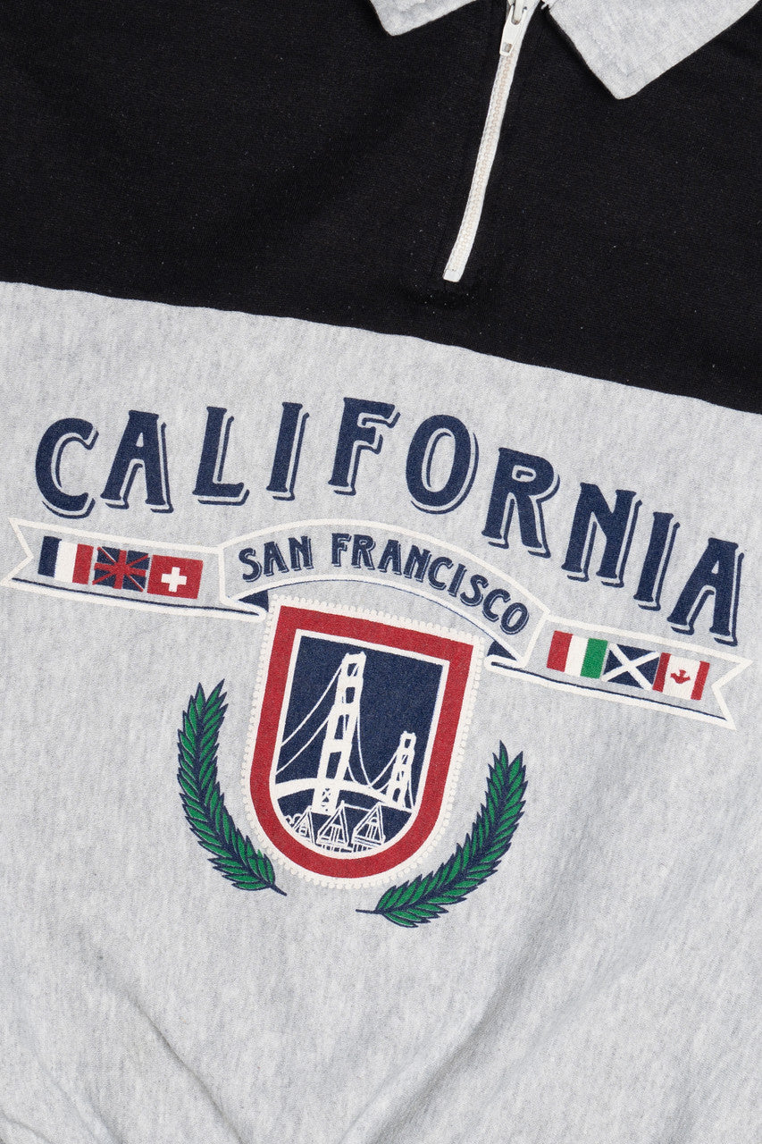 Vintage San Francisco California Quarter Zip Sweatshirt (1990s)