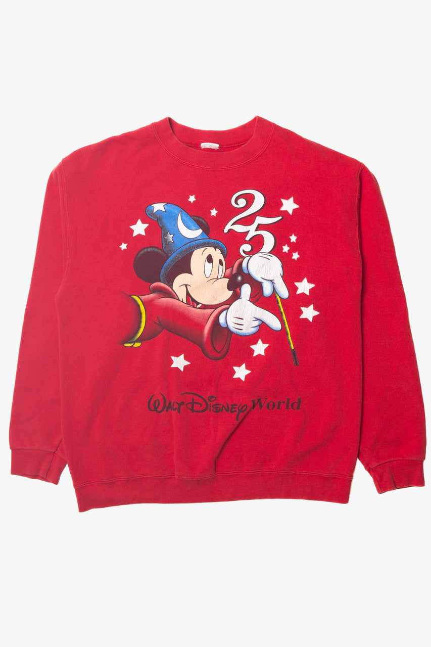 Vintage Walt Disney World 25th Anniversary Magic Mickey Front/Back Sweatshirt 11096